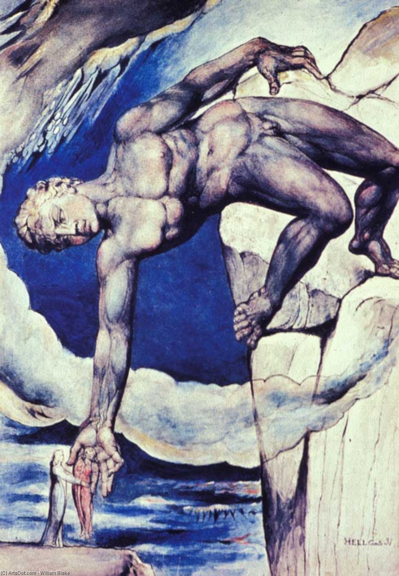 Antaeus Setting Down Dante Und Vergil — William Blake