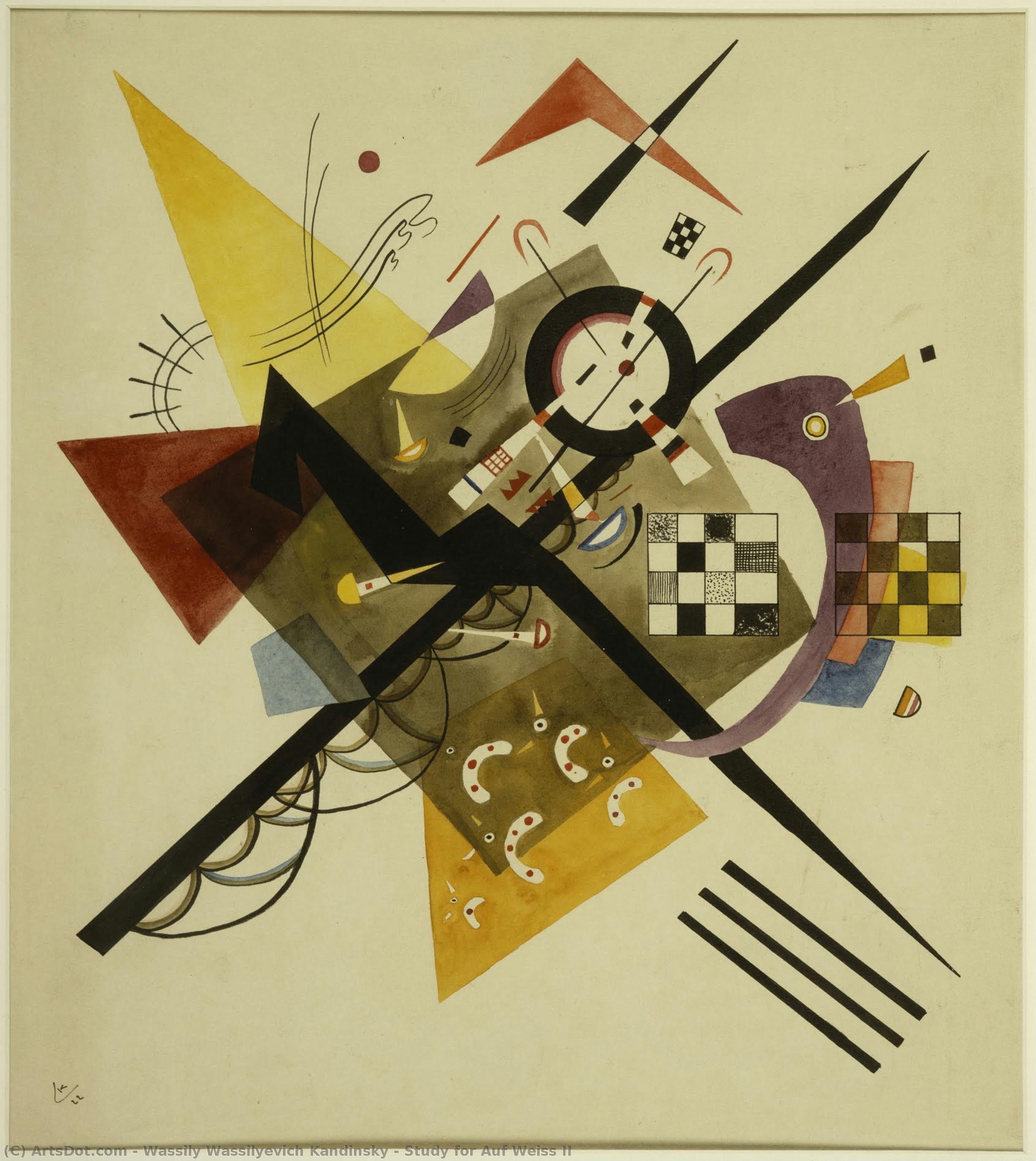 Study For Auf Weiss Ii — Wassily Wassilyevich Kandinsky