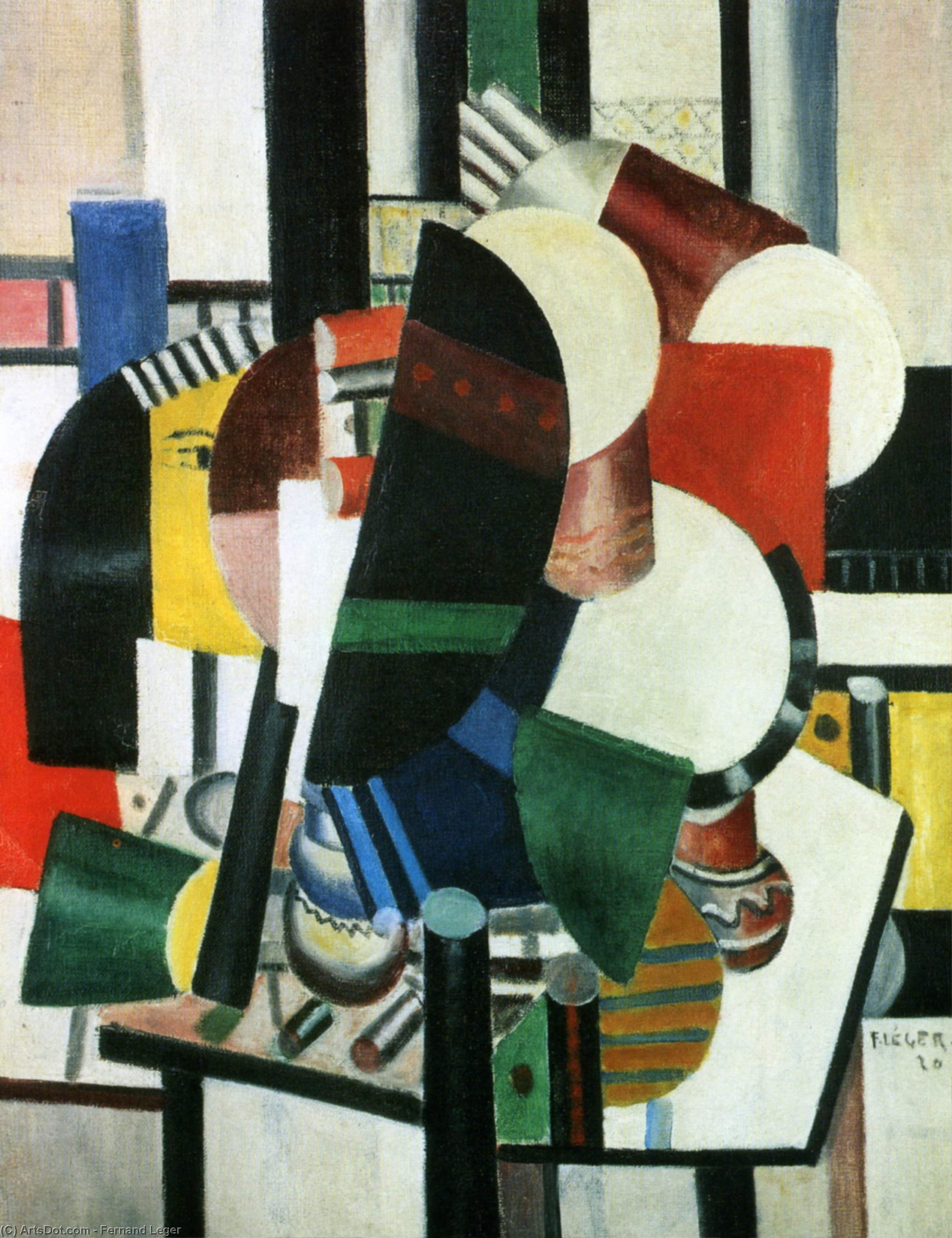 Frau Mit Blumen Porträtstudie — Fernand Léger