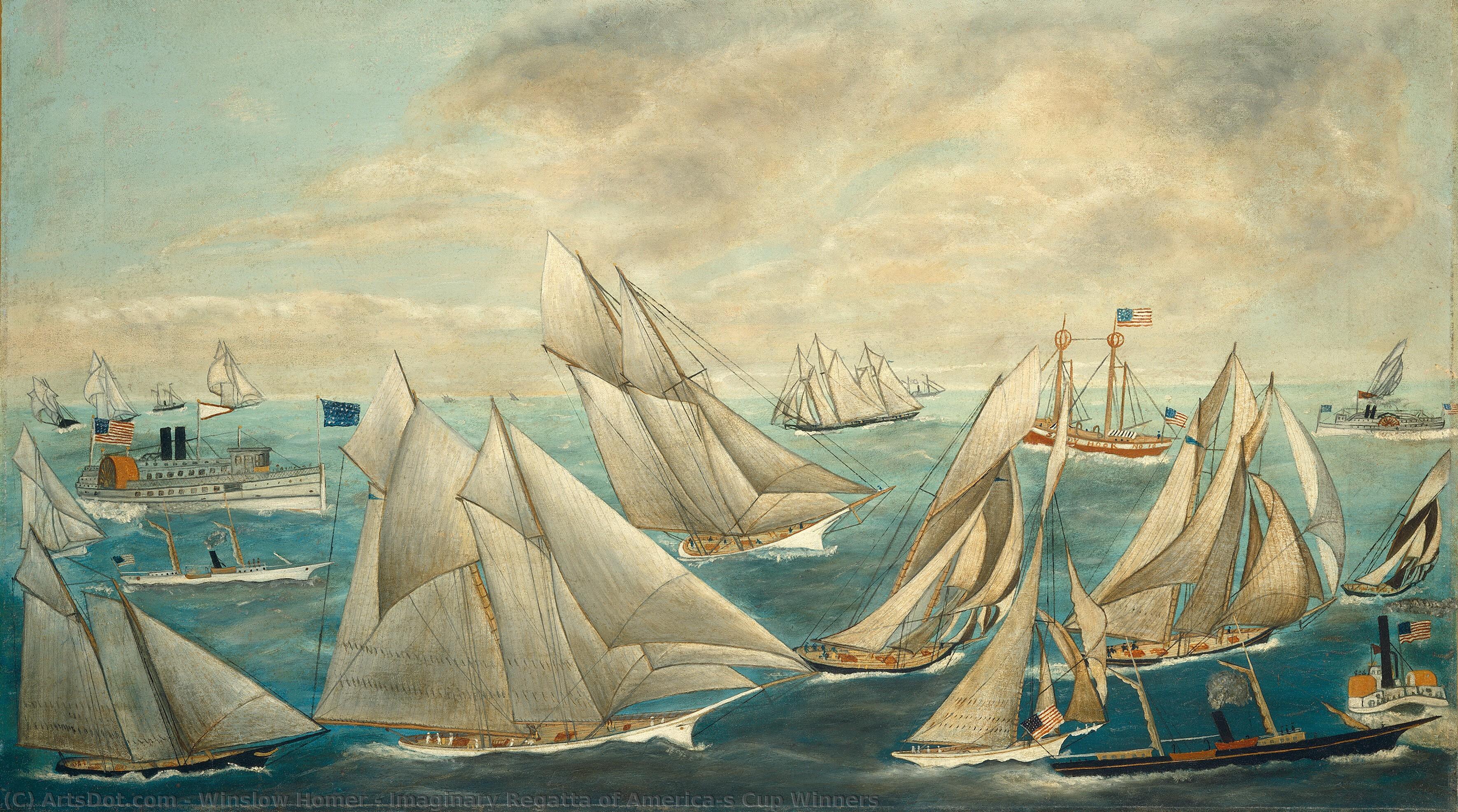 Imaginäre Regatta Der America's Cup-sieger — Winslow Homer