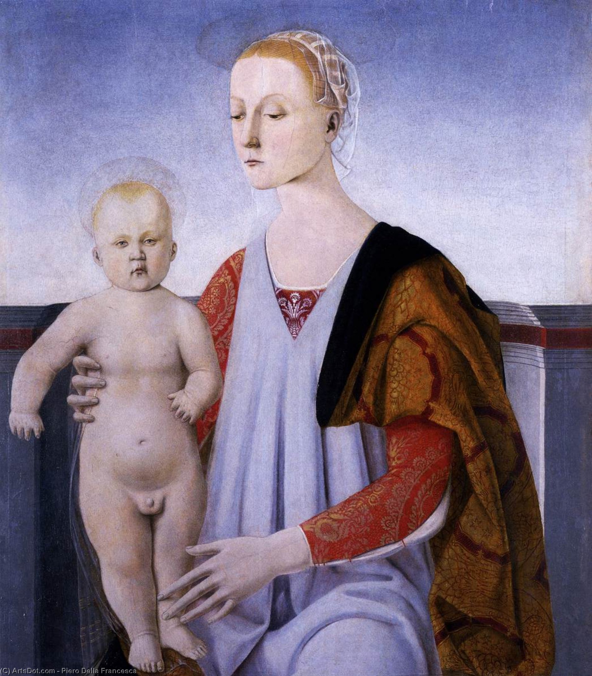 Virgin Y Niño Con Santa Ana — Piero Della Francesca