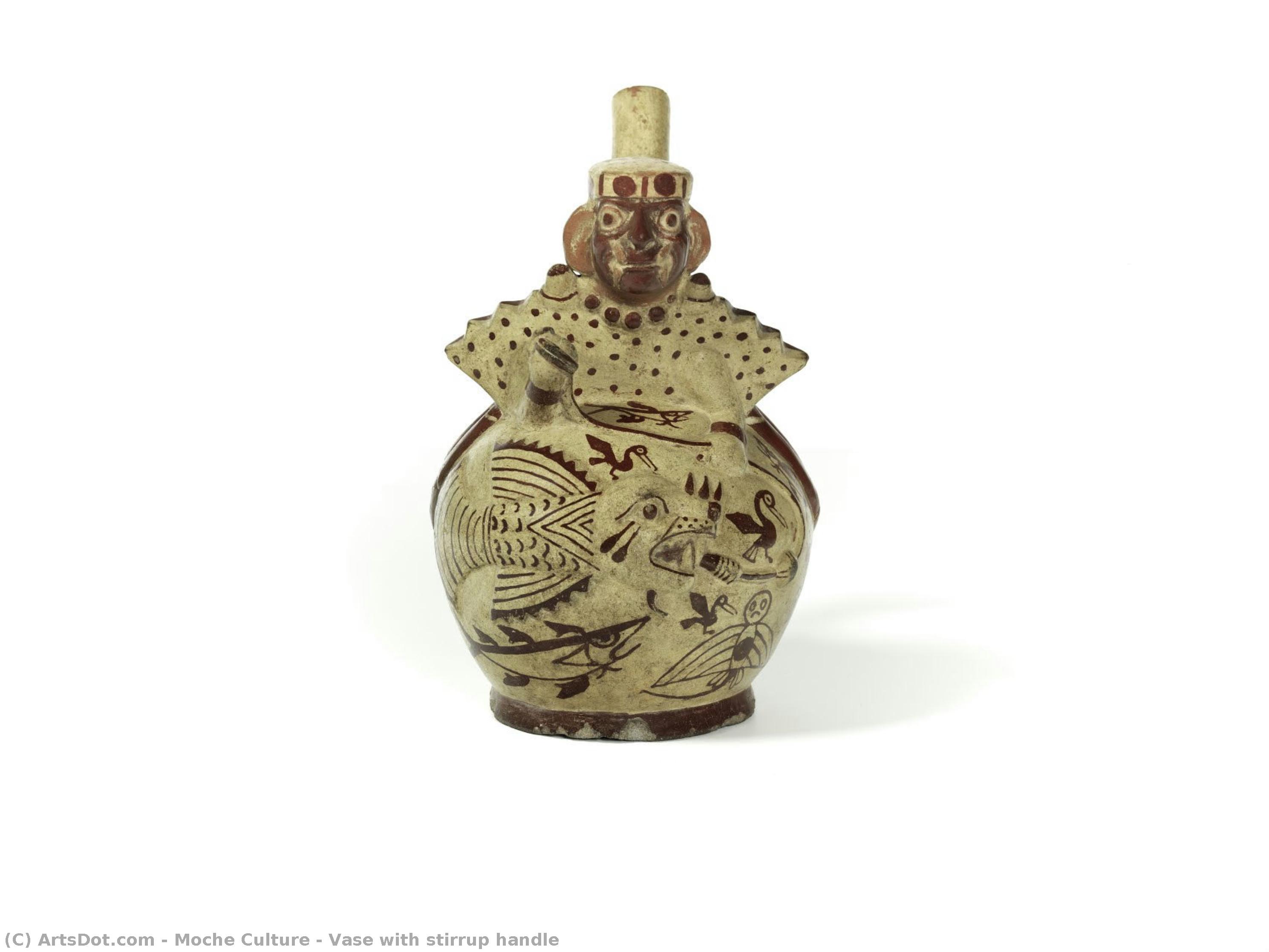 Vase With Stirrup Handle — Moche-kultur