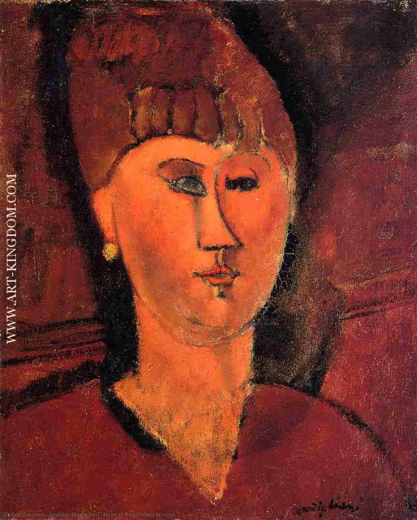 Capul Unei Femei Roșcată — Modigliani