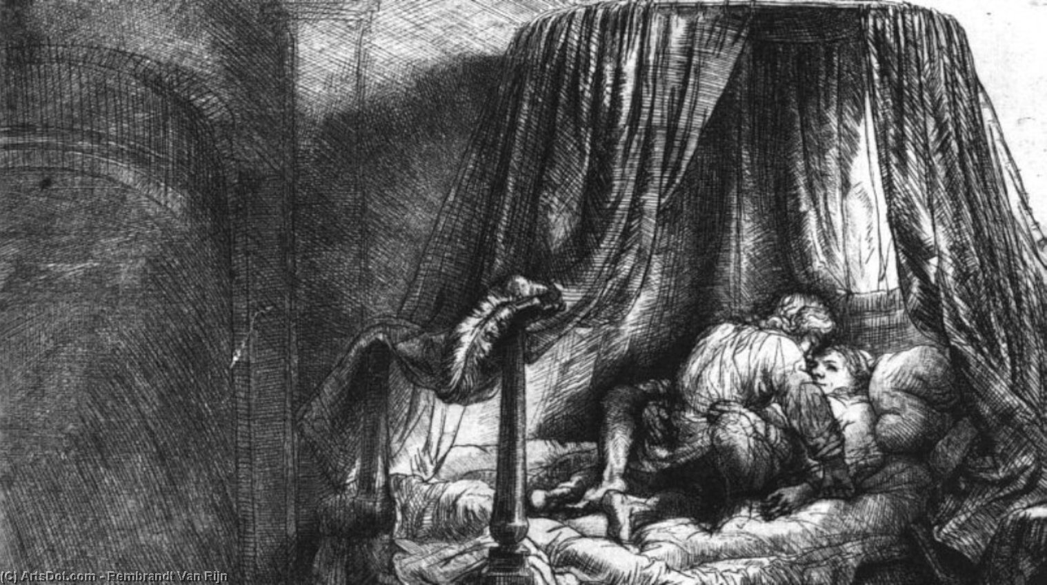 Ledikant, Etsning, Bibliothèque Nationale De — Rembrandt Van Rijn