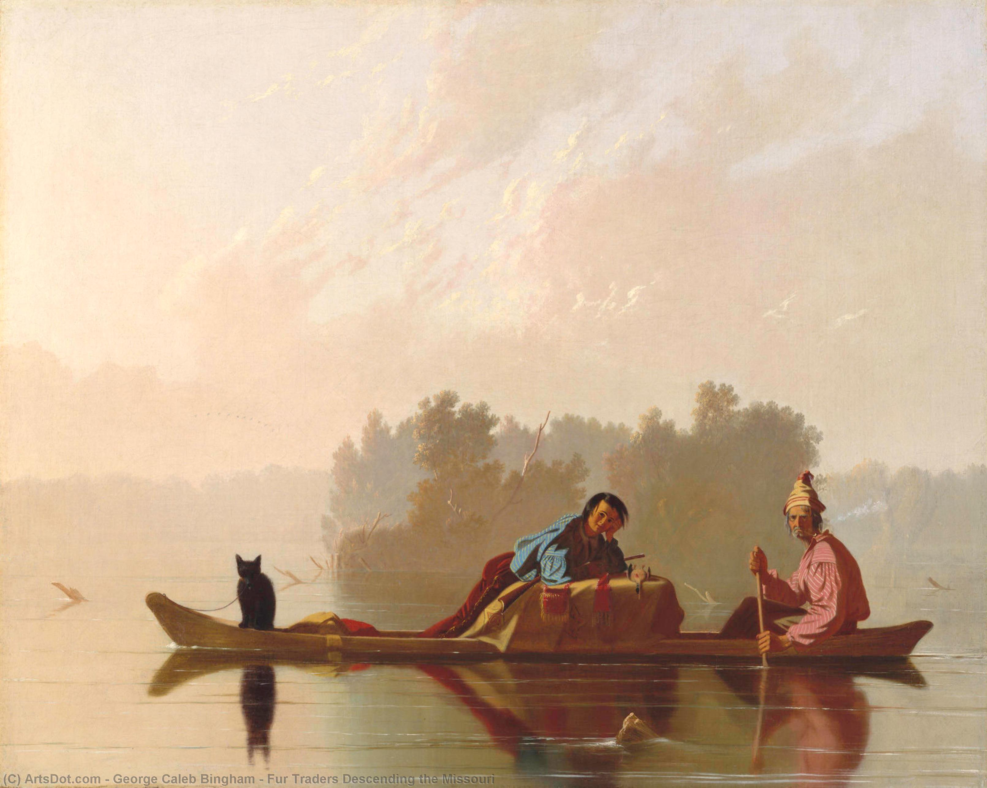 Französischer Händler Und Halbblutsohn — George Caleb Bingham