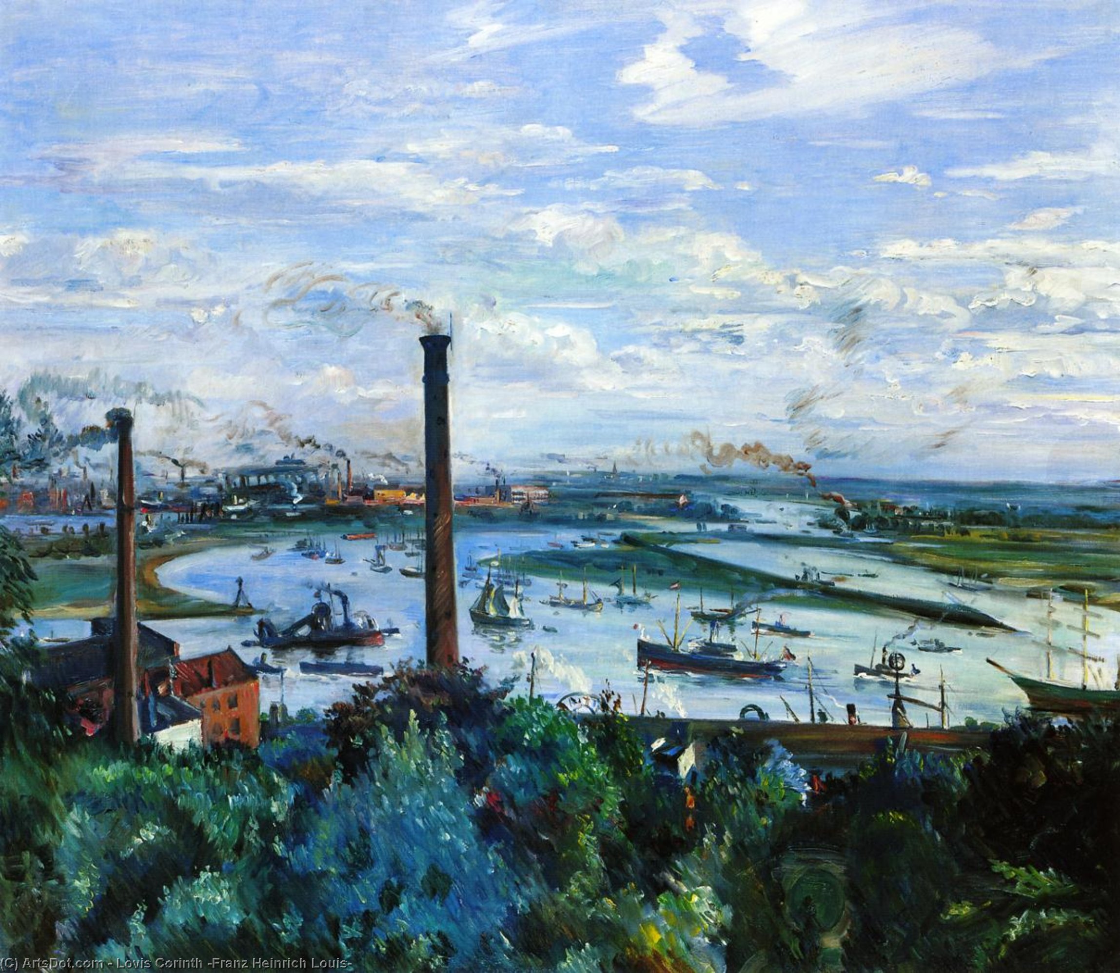 Blick Auf Den Kohlbrand, Hamburg — Lovis Corinth