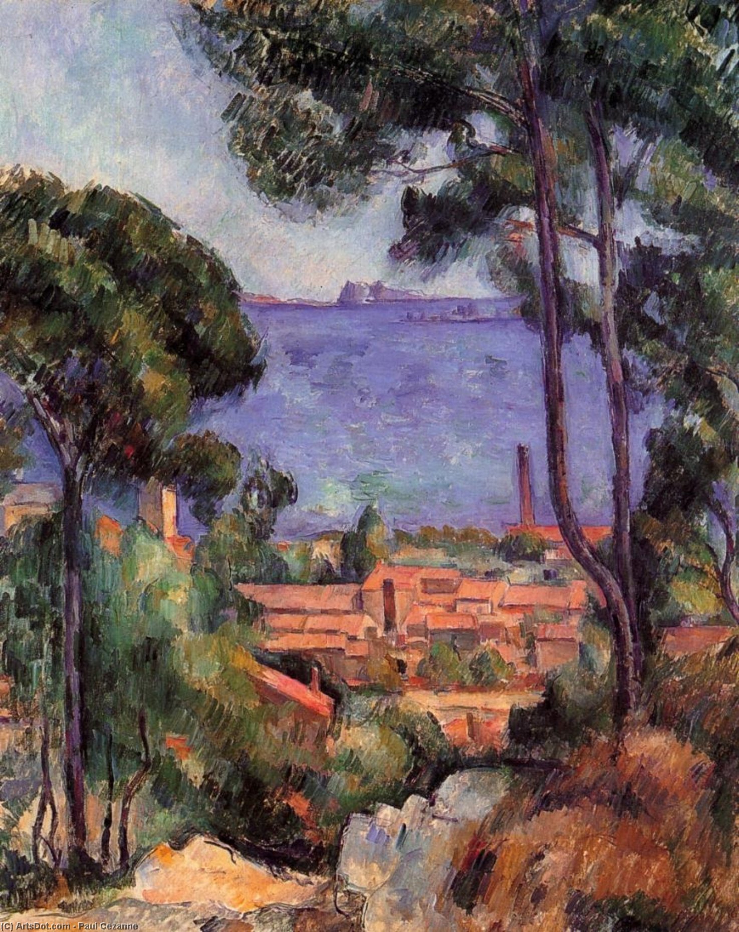 View Through The Trees — Paul Cézanne