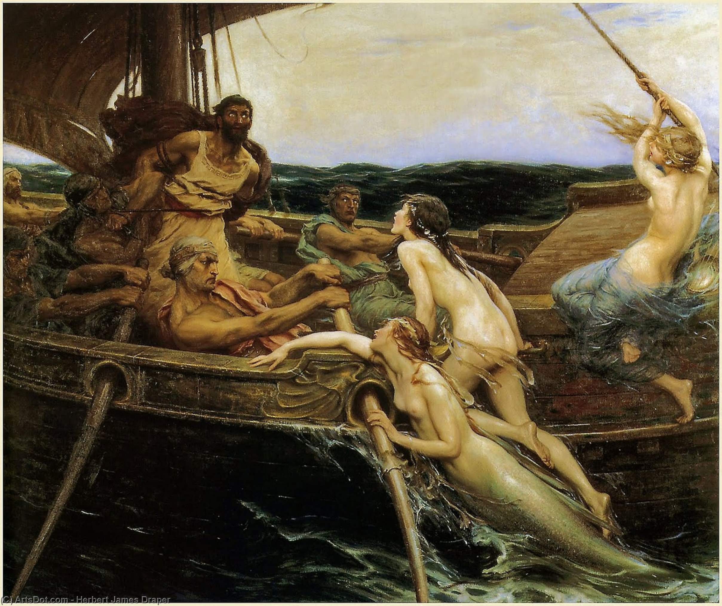 Ulysses And The Sirens - — Herbert James Draper