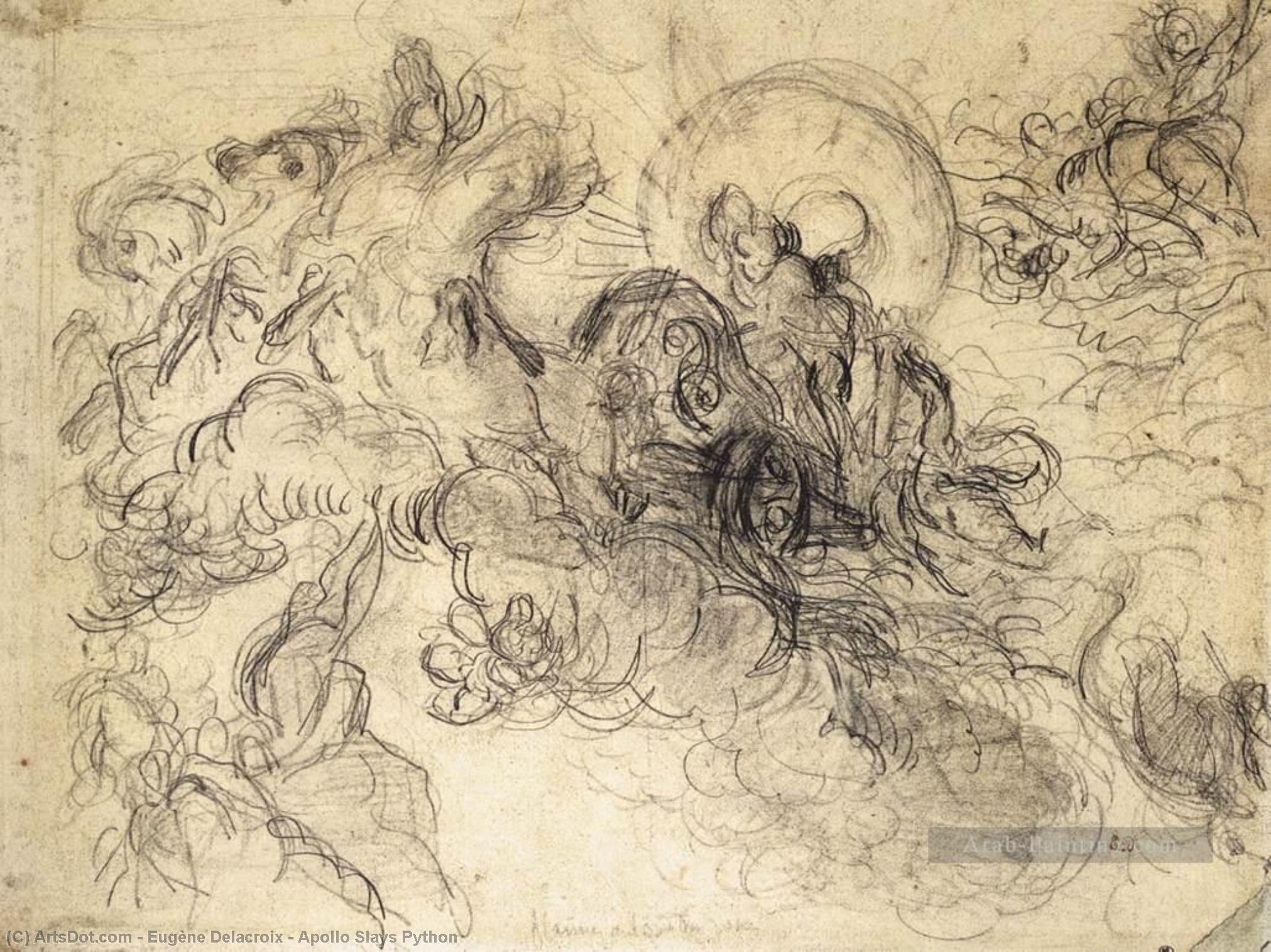 Apollo Tappaa Pythonin — Eugène Delacroix