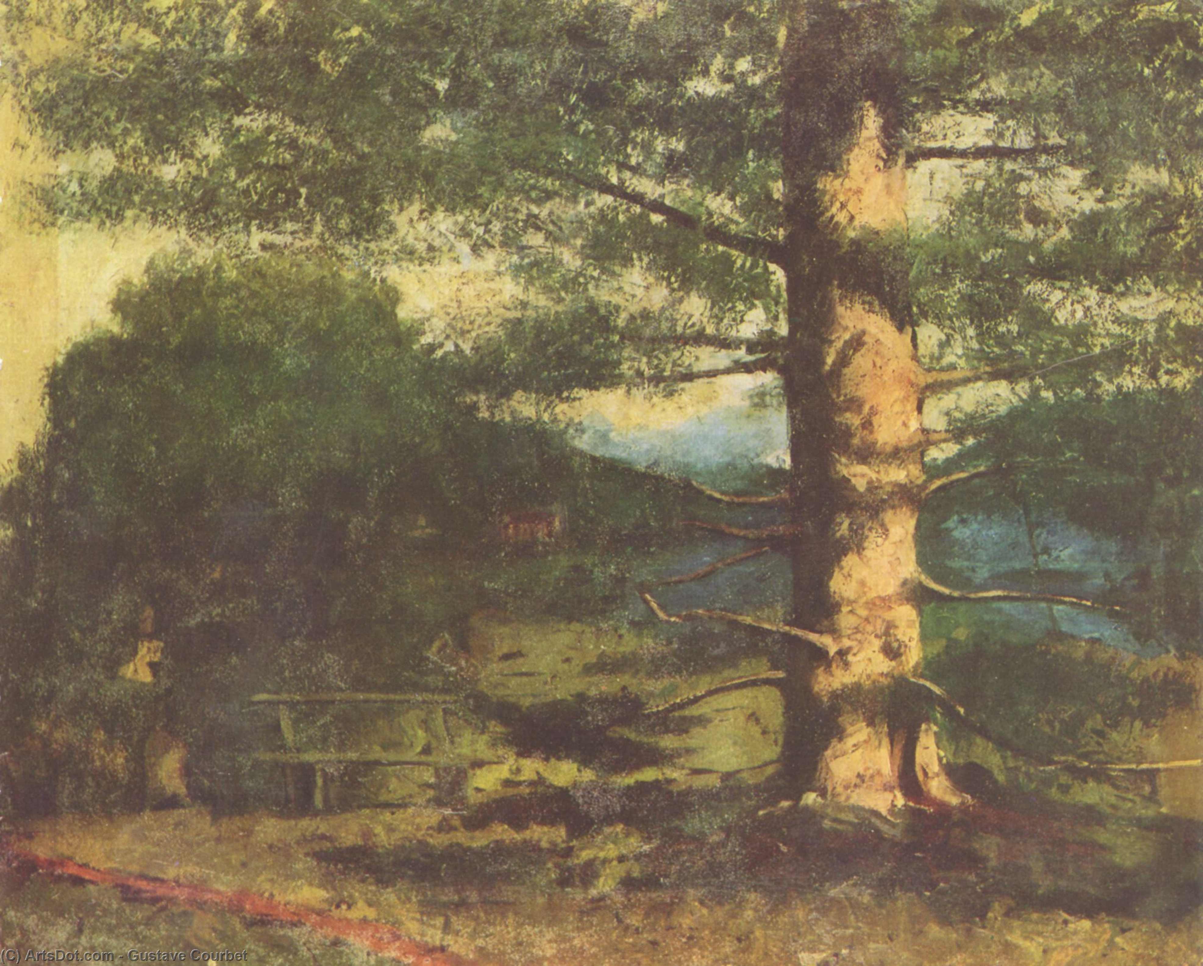 Landscape Avec Arbre — Gustave Courbet
