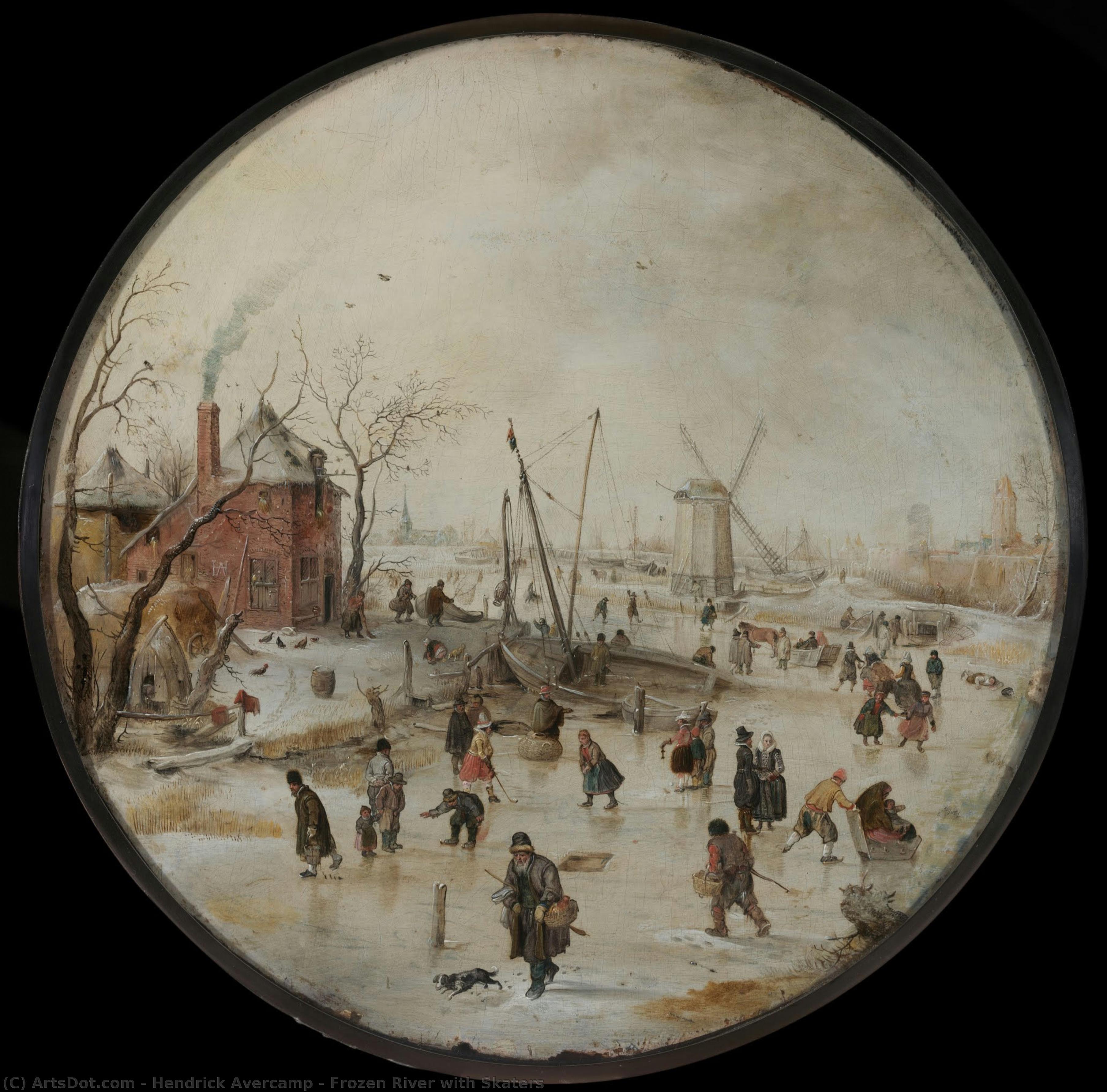 Eisfeld Mit Schlittschuhläufern — Hendrick Avercamp
