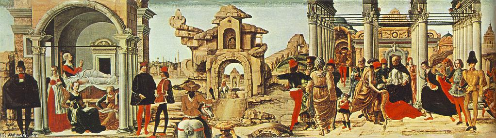 Griffoni Polyptych: Predella (left View) — ერკოლე დე რობერტი