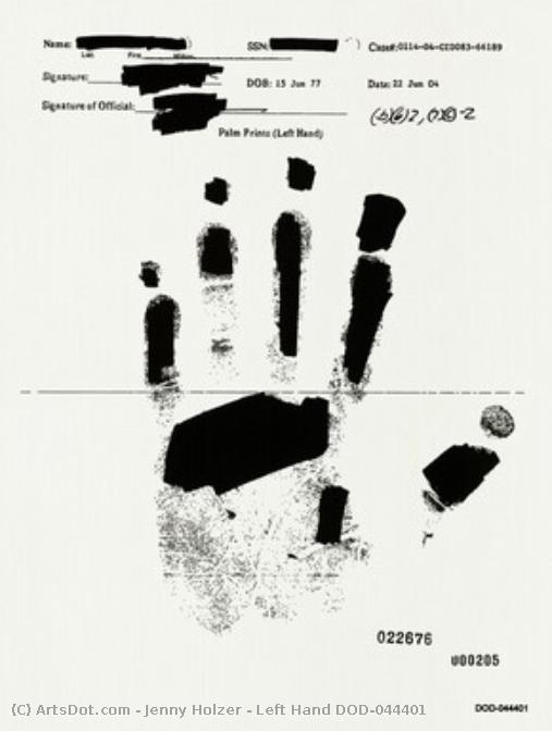Left Hand Dod-044401 — Jenny Holzer