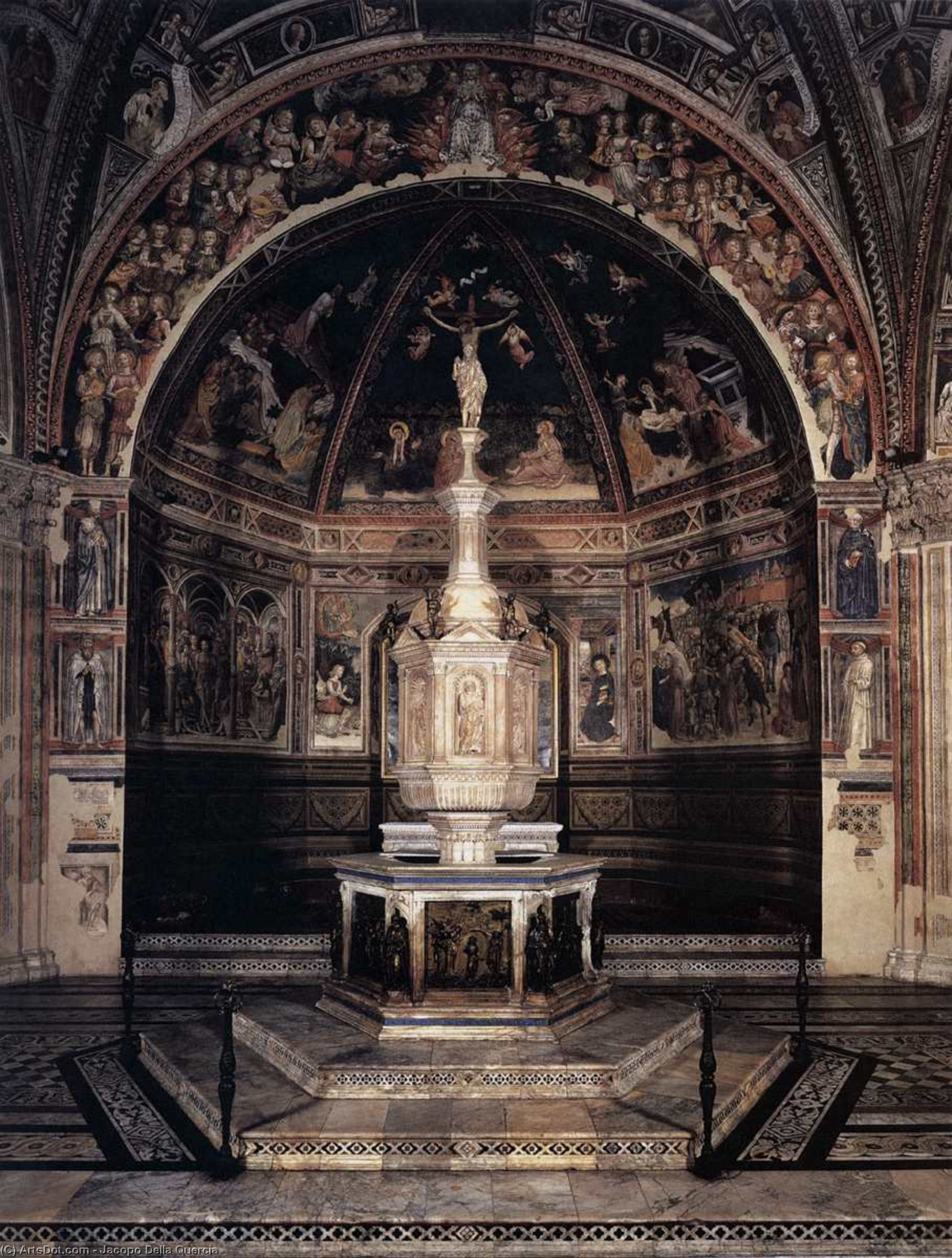 Baptistický Font — Jacopo Della Quercia