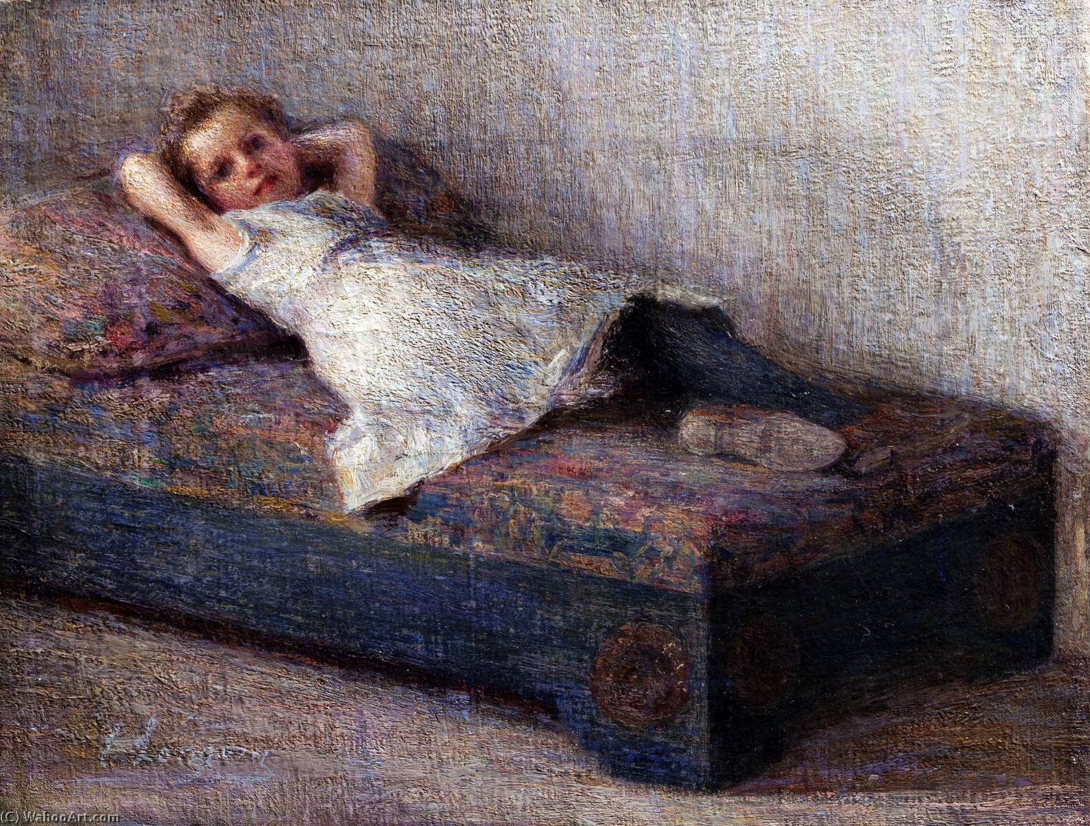 Little Model Resting — Emilio Longoni