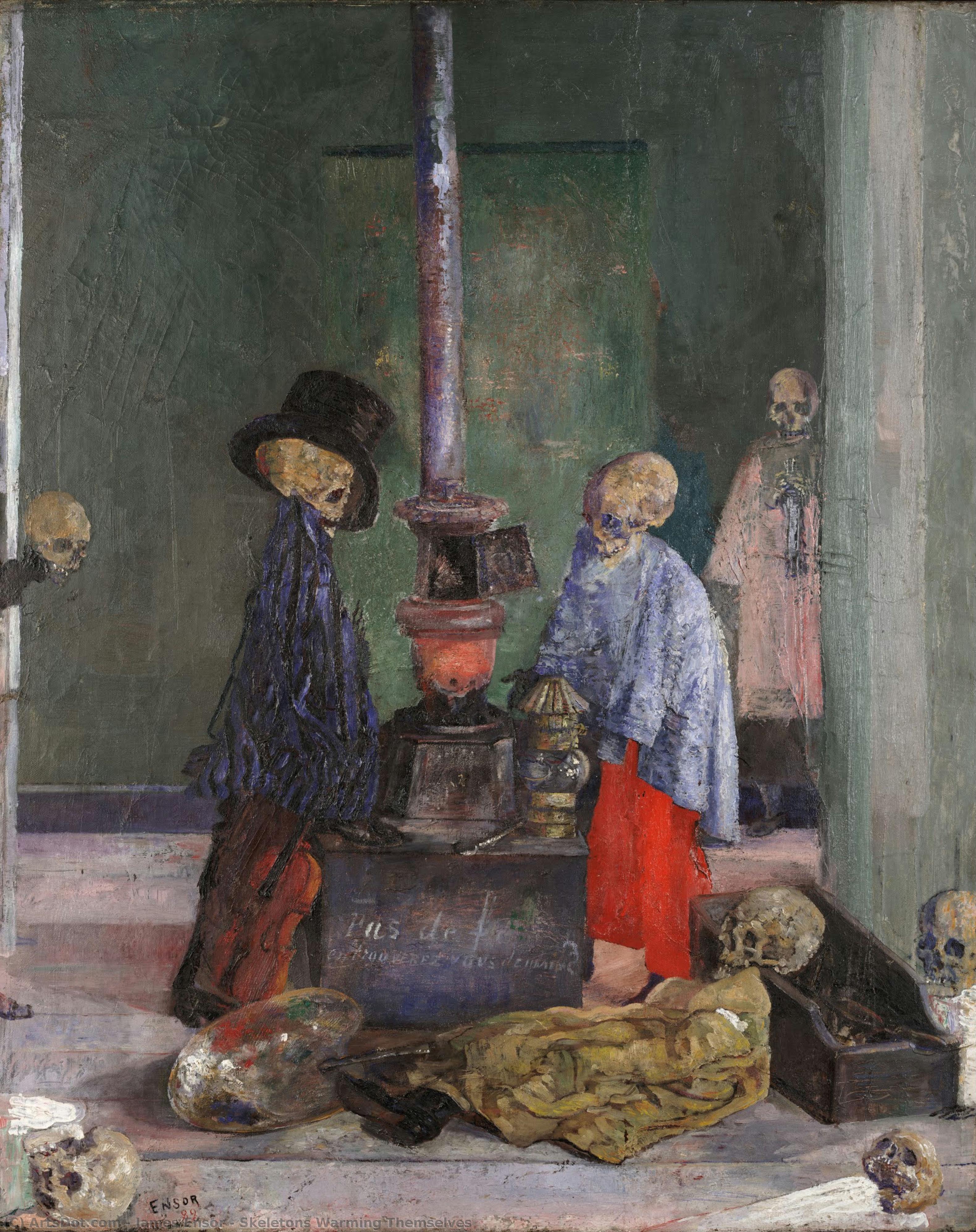 Schädel Am Feuer — James Ensor