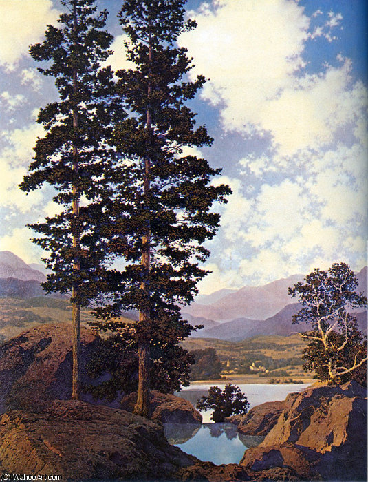 Thy Templed Hills — Maxfield Parrish