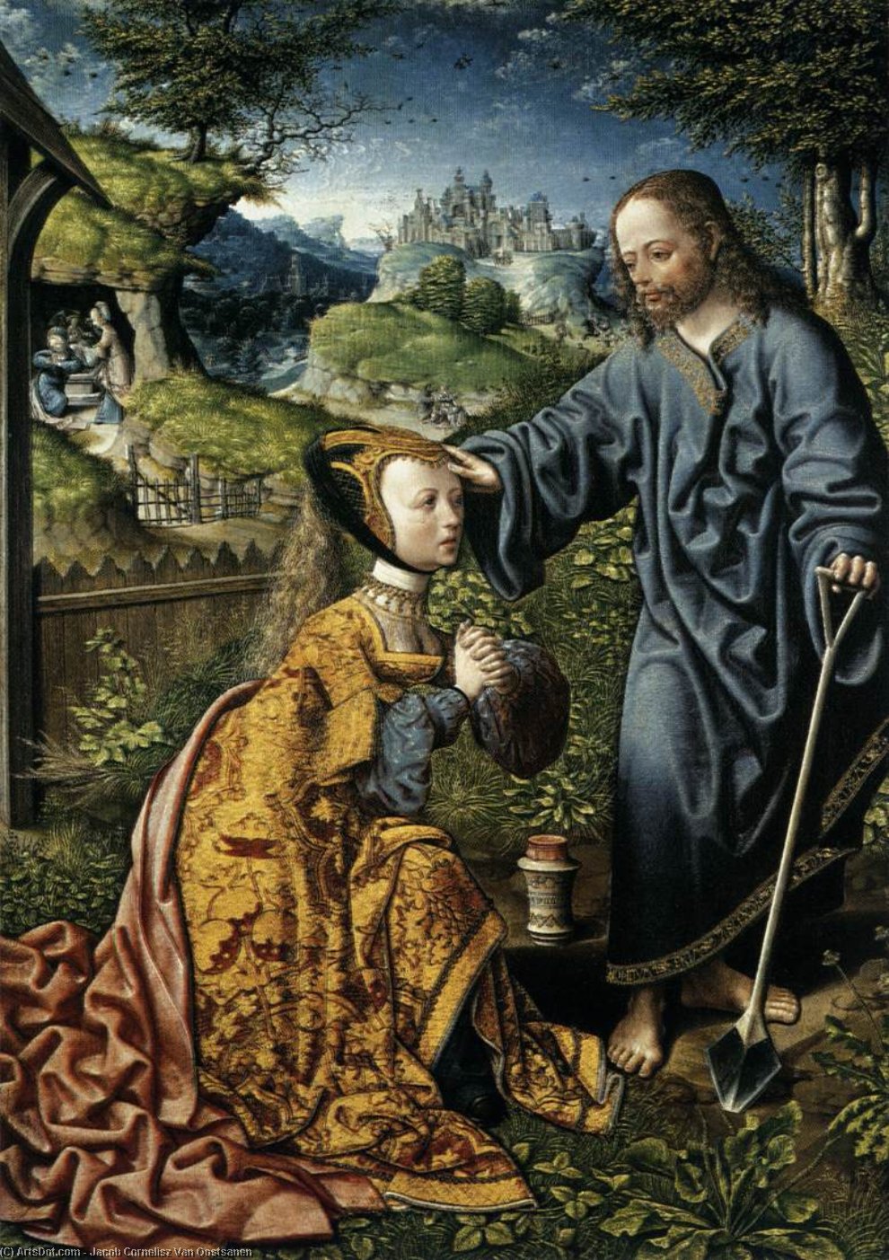 Crist Apare Lui Maria Magdalena Ca Grădinar — Jacob Cornelisz Van Oostsanen