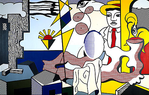 Figures With Sunset — Roy Lichtenstein