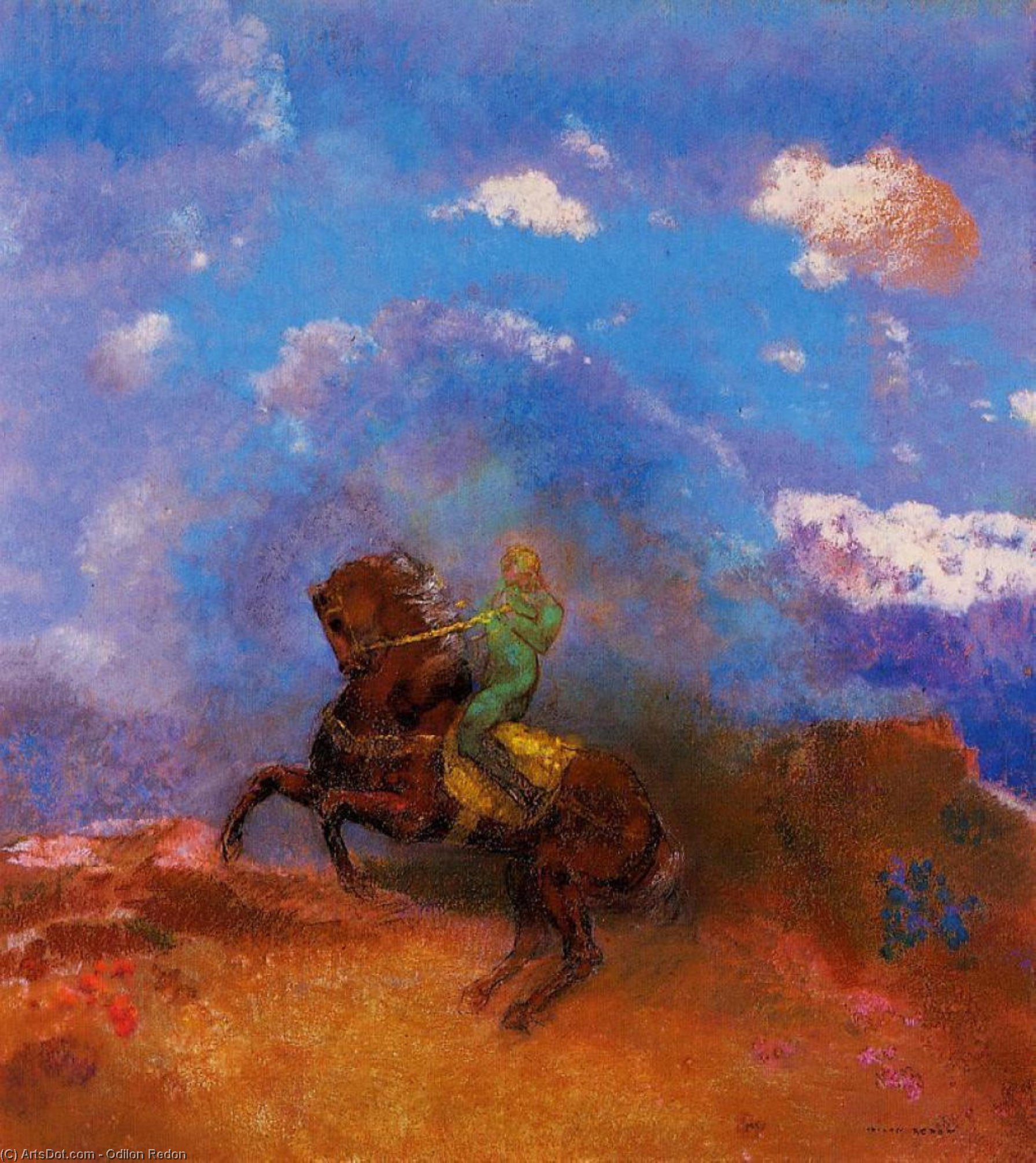 Le Cavalier Vert — Odilon Redon