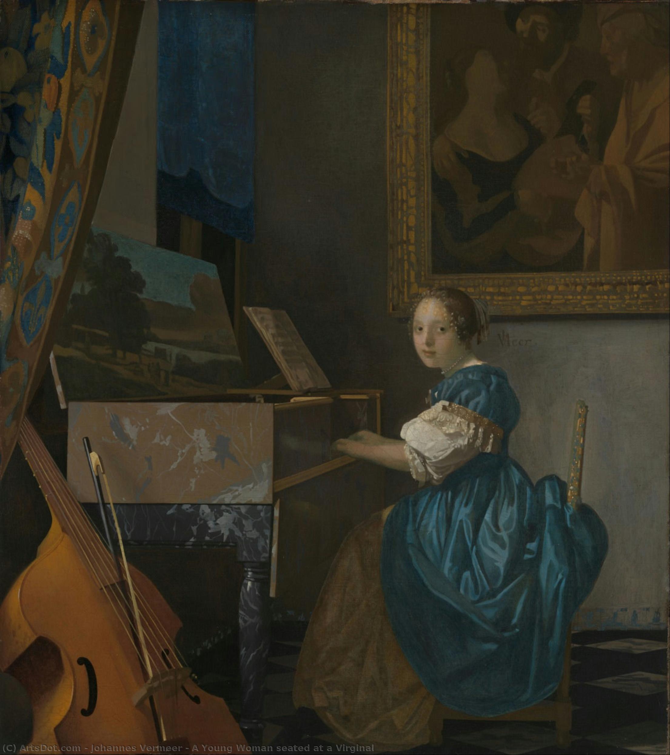 A Young Woman Seated At A Virginal — Йоханнес Вермеер