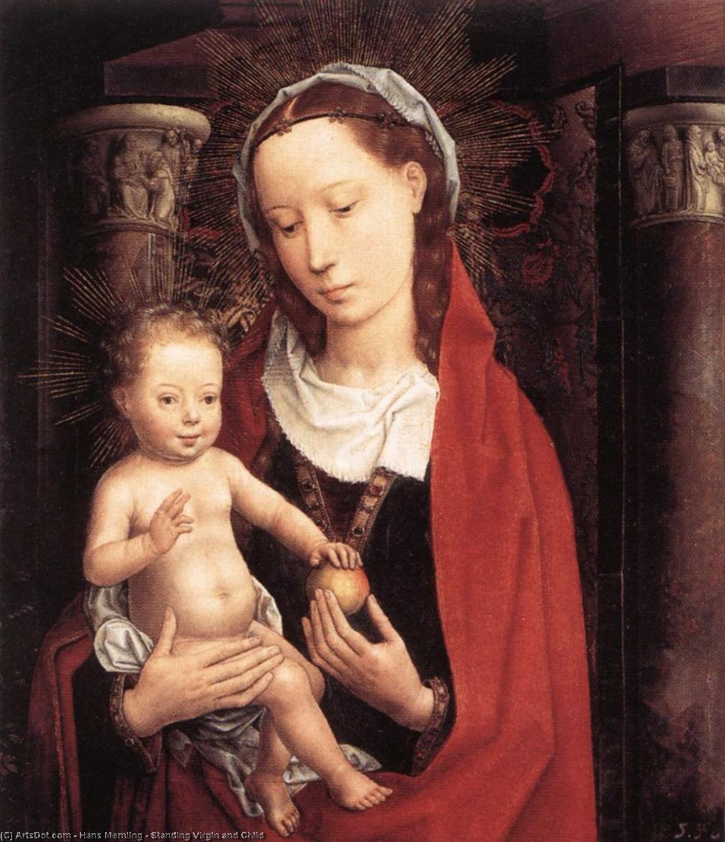 Virgen De Pie Y Niño — Hans Memling