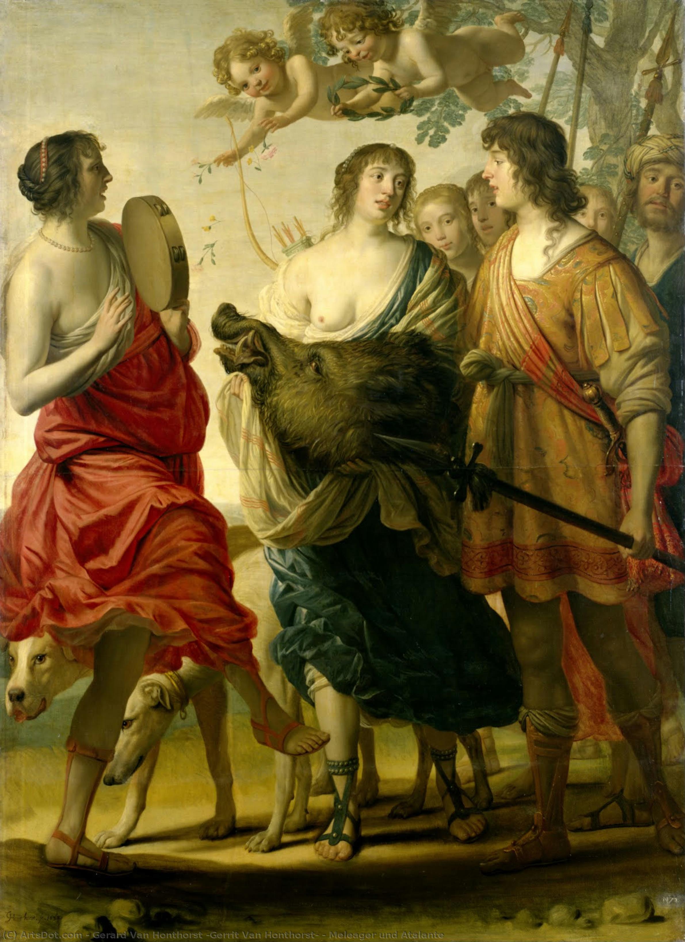 Meleagro E Atalante — Gerard Van Honthorst