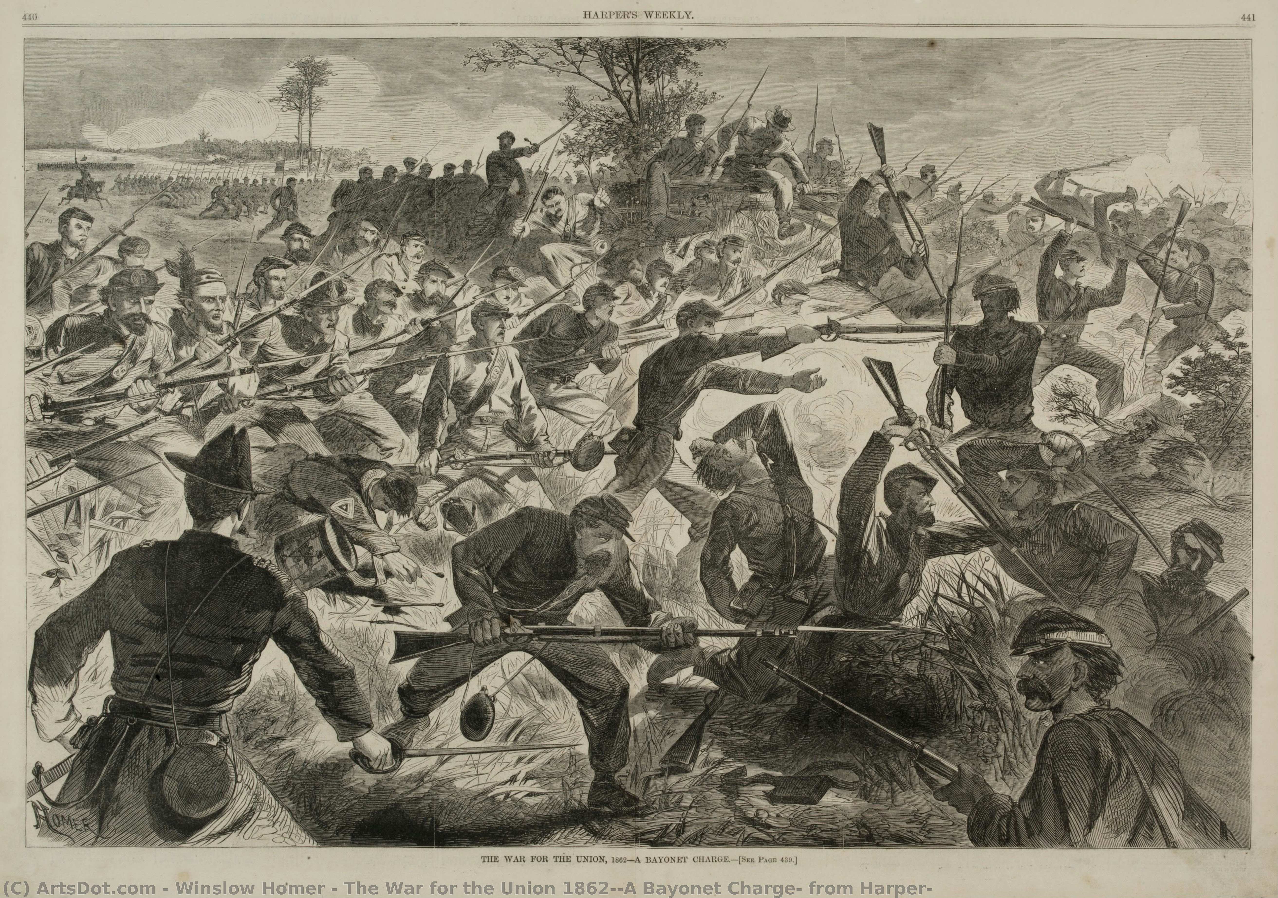 Der Krieg Um Die Union 1862 – Eine Bajonettattacke Aus Harper’s — Winslow Homer