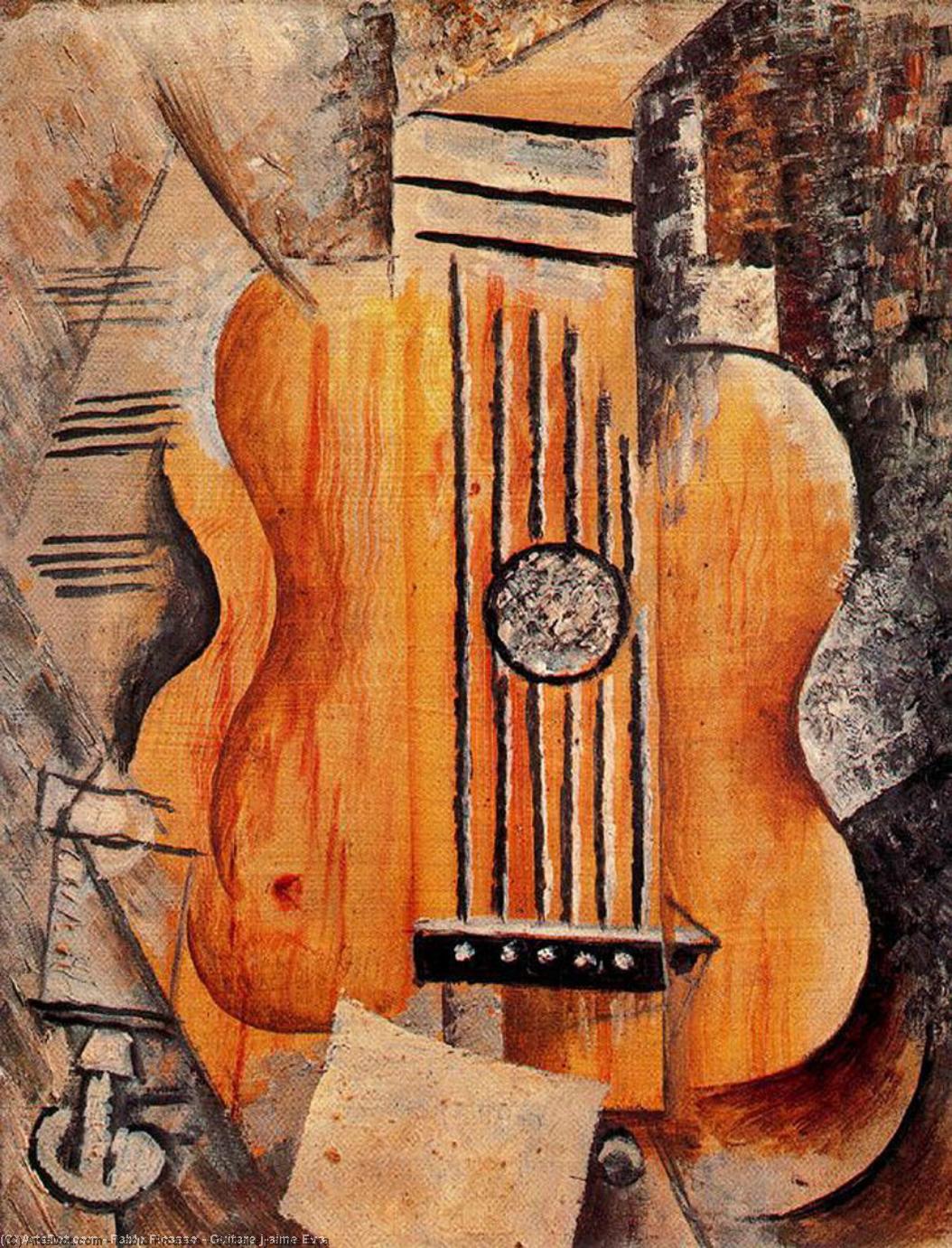 Gitarre Ich Liebe Eva — Pablo Picasso
