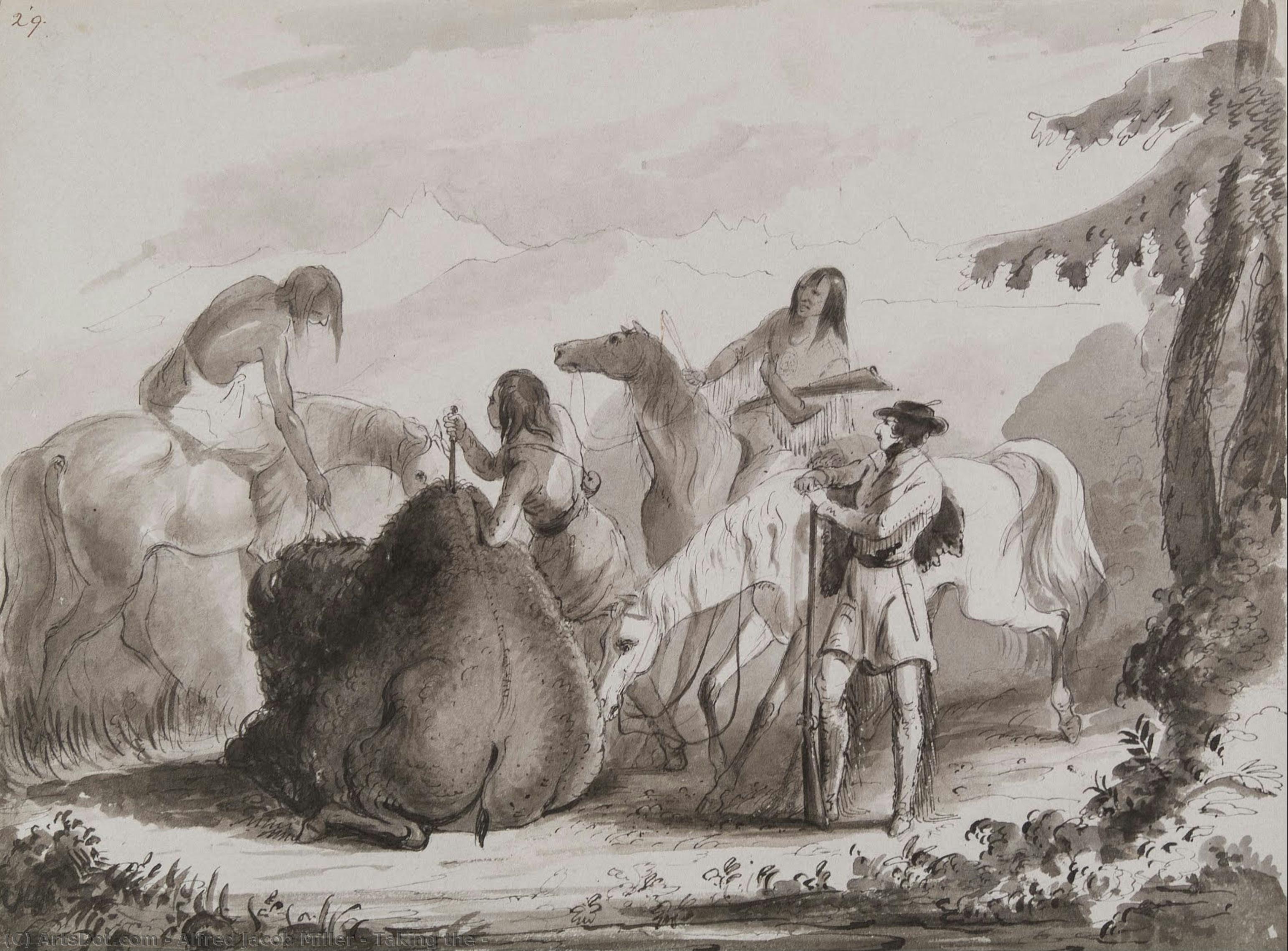 Taking The — Alfred Jacob Miller