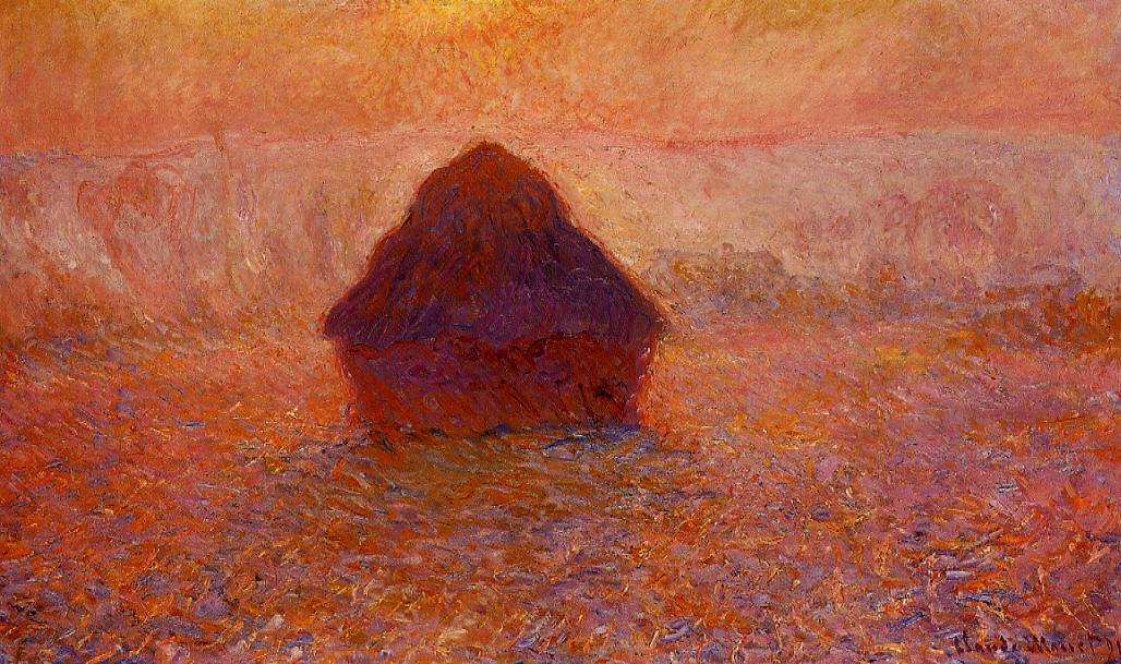 Grainstack, Soleil Dans La Brume — Claude Monet