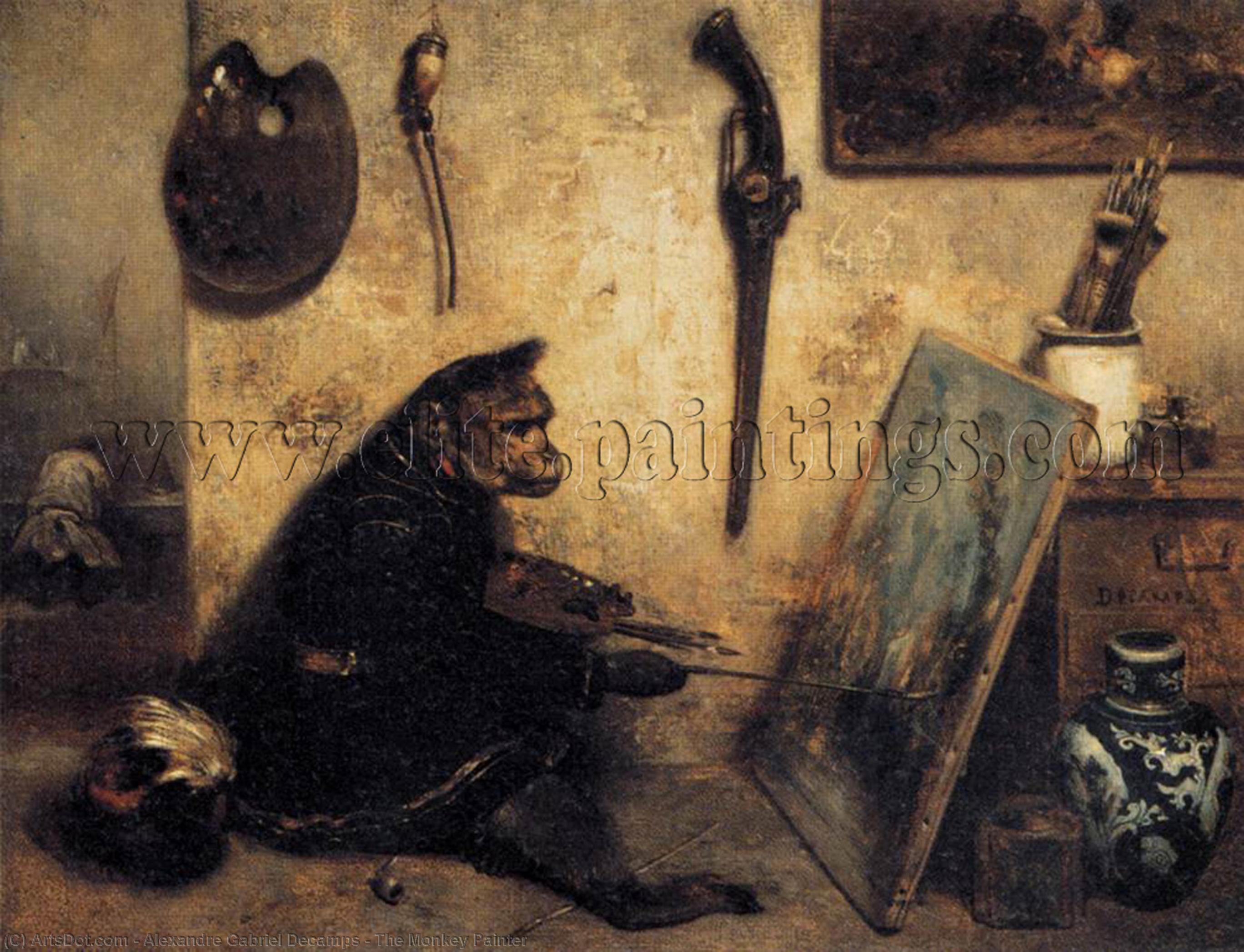 The Monkey Painter — Alexandr Gabriel Decamps