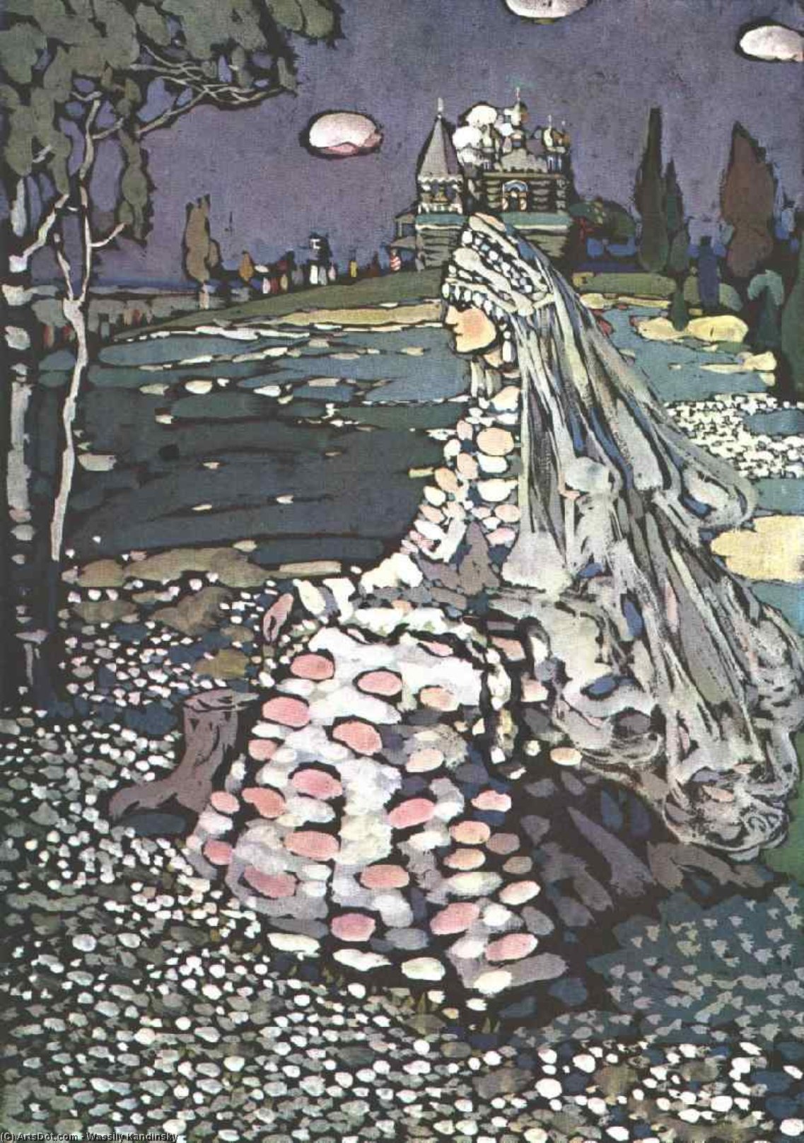 Russian Beauty In A Landscape — Wassily Wassilyevich Kandinsky