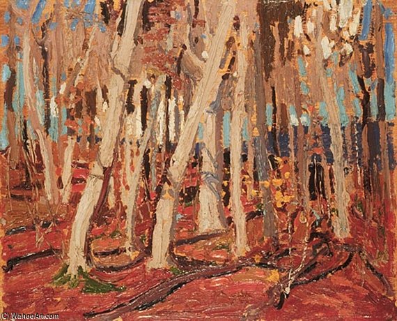 Maple Woods, Bare Trunks — Thomas Thompson