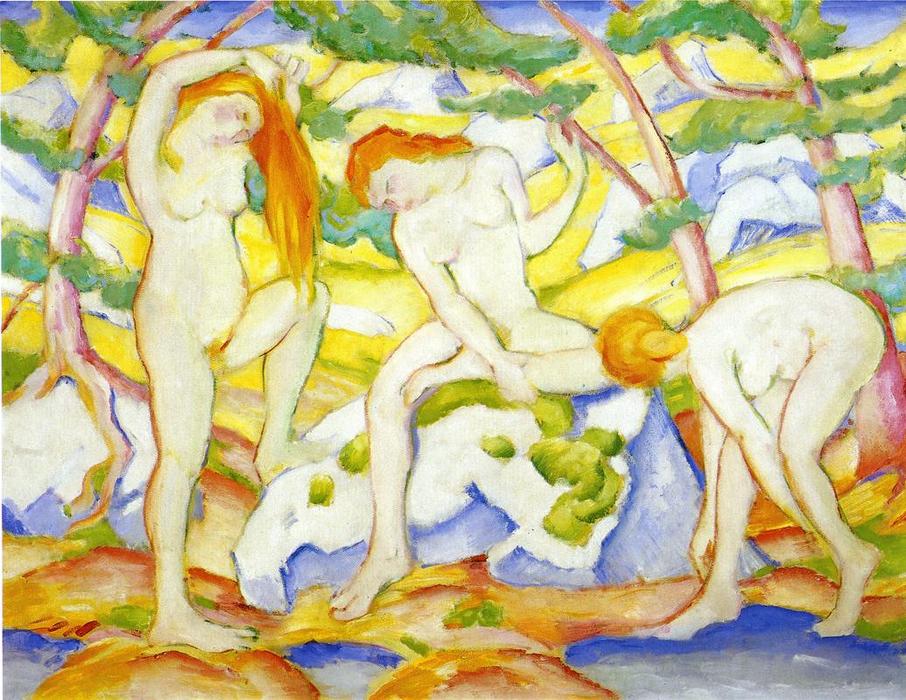 Badende Mädchen — Franz Marc