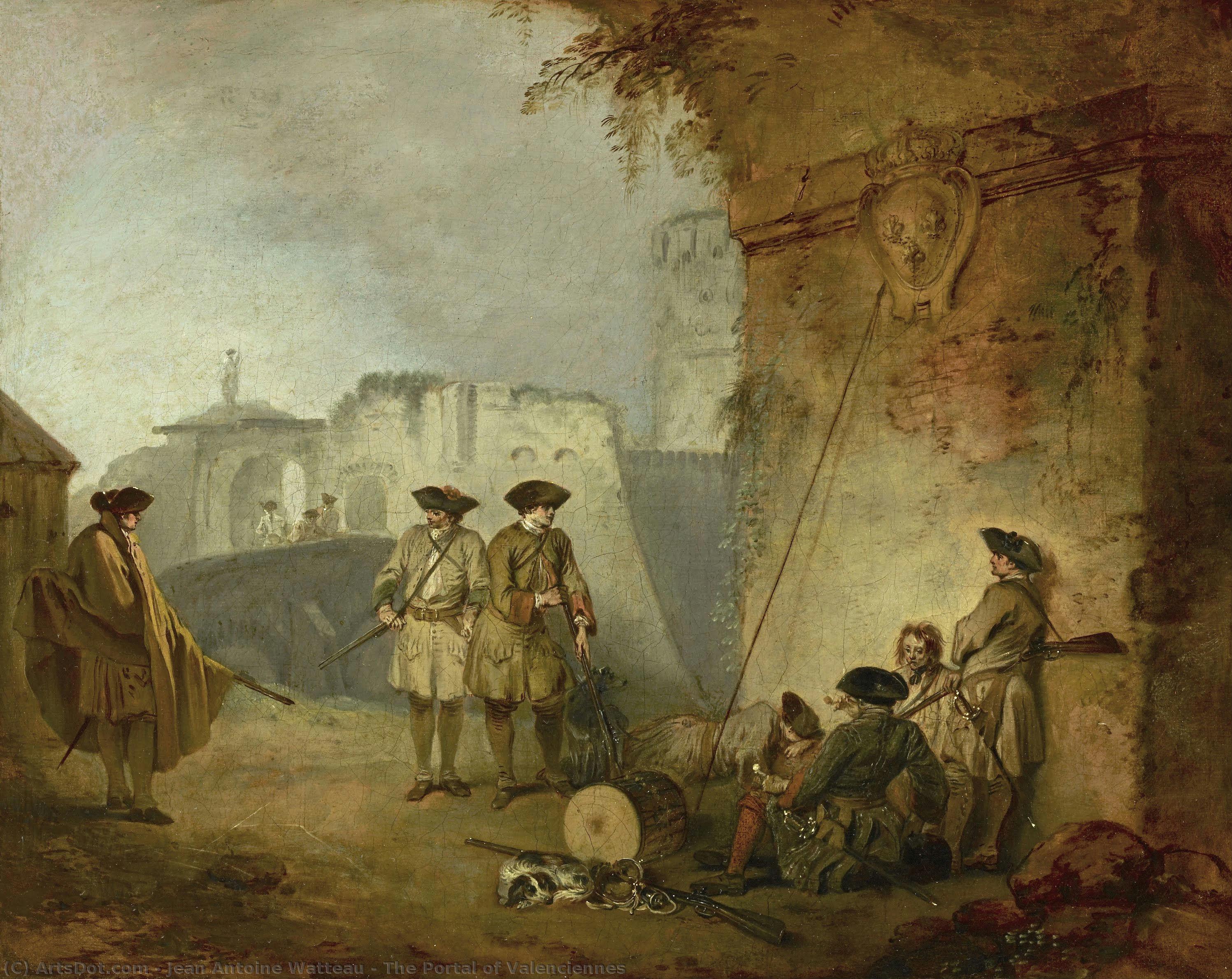The Portal Of Valenciennes — Jean-antoine Watteau