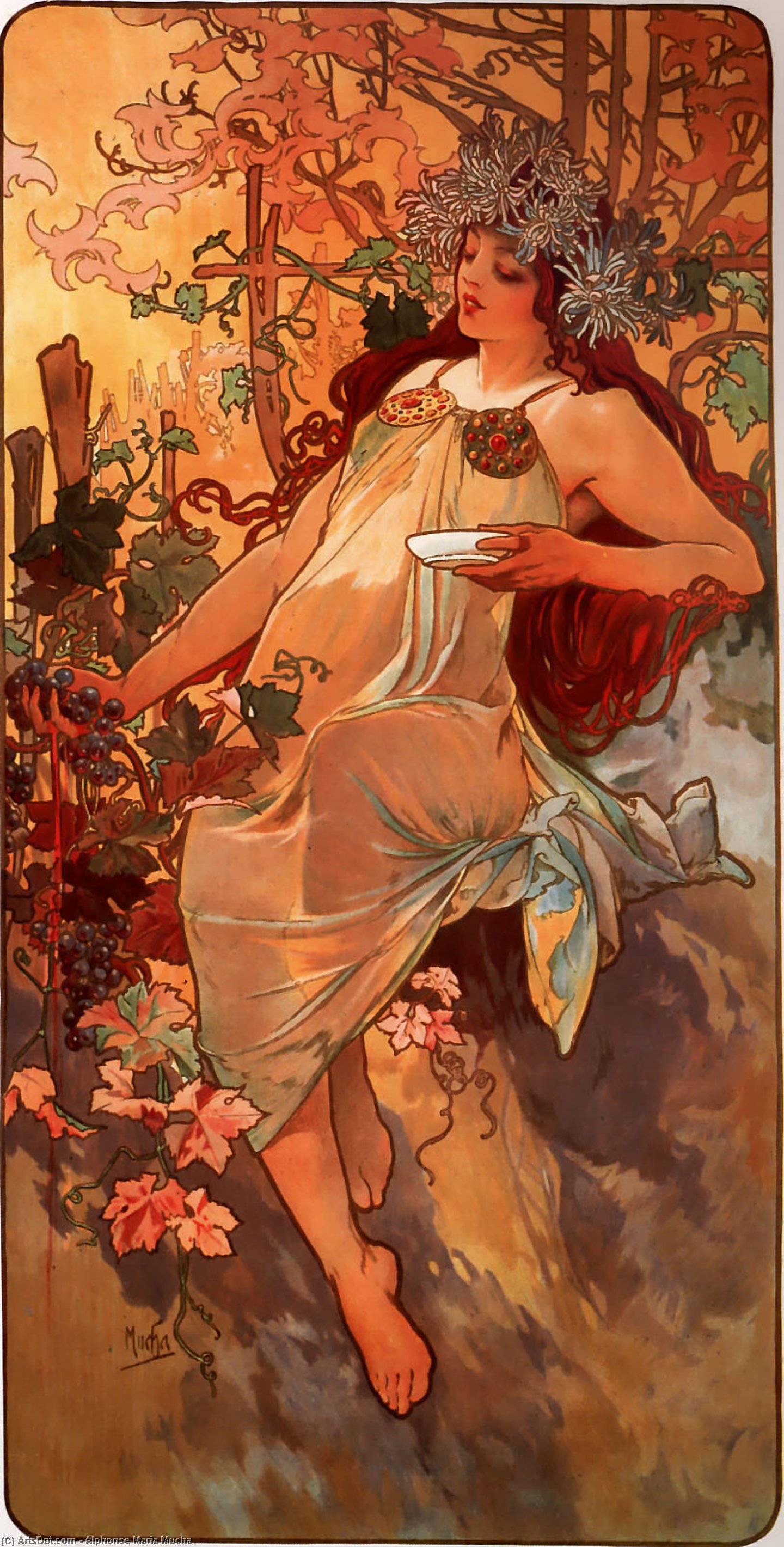 Autumn Panel — Alphonse Mucha