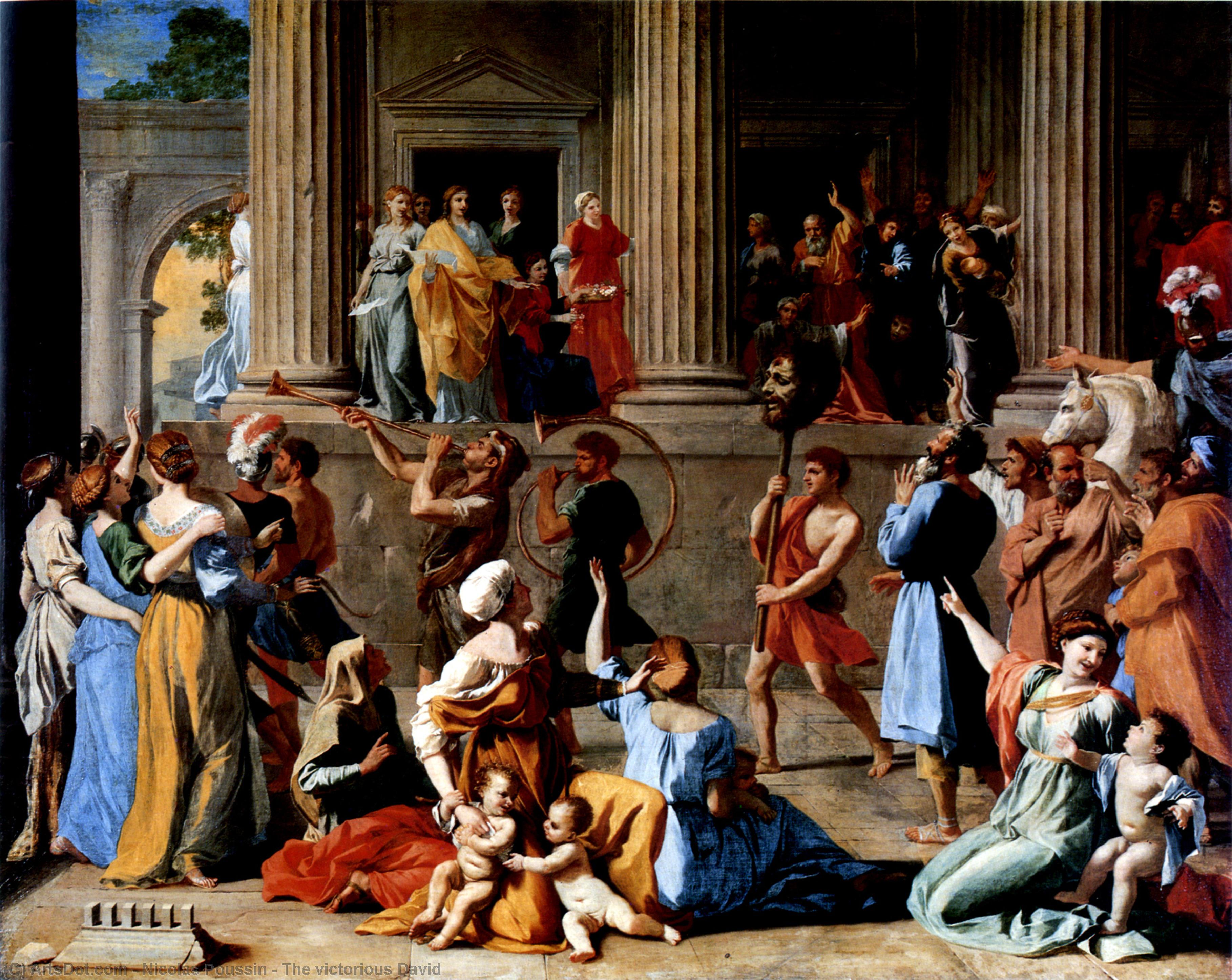 Víťazný David — Nikolás Poussin