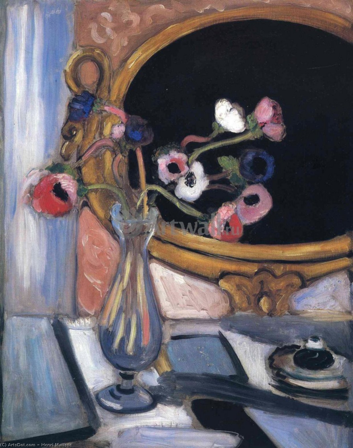 Anemone Og Spejl — Henri Matisse
