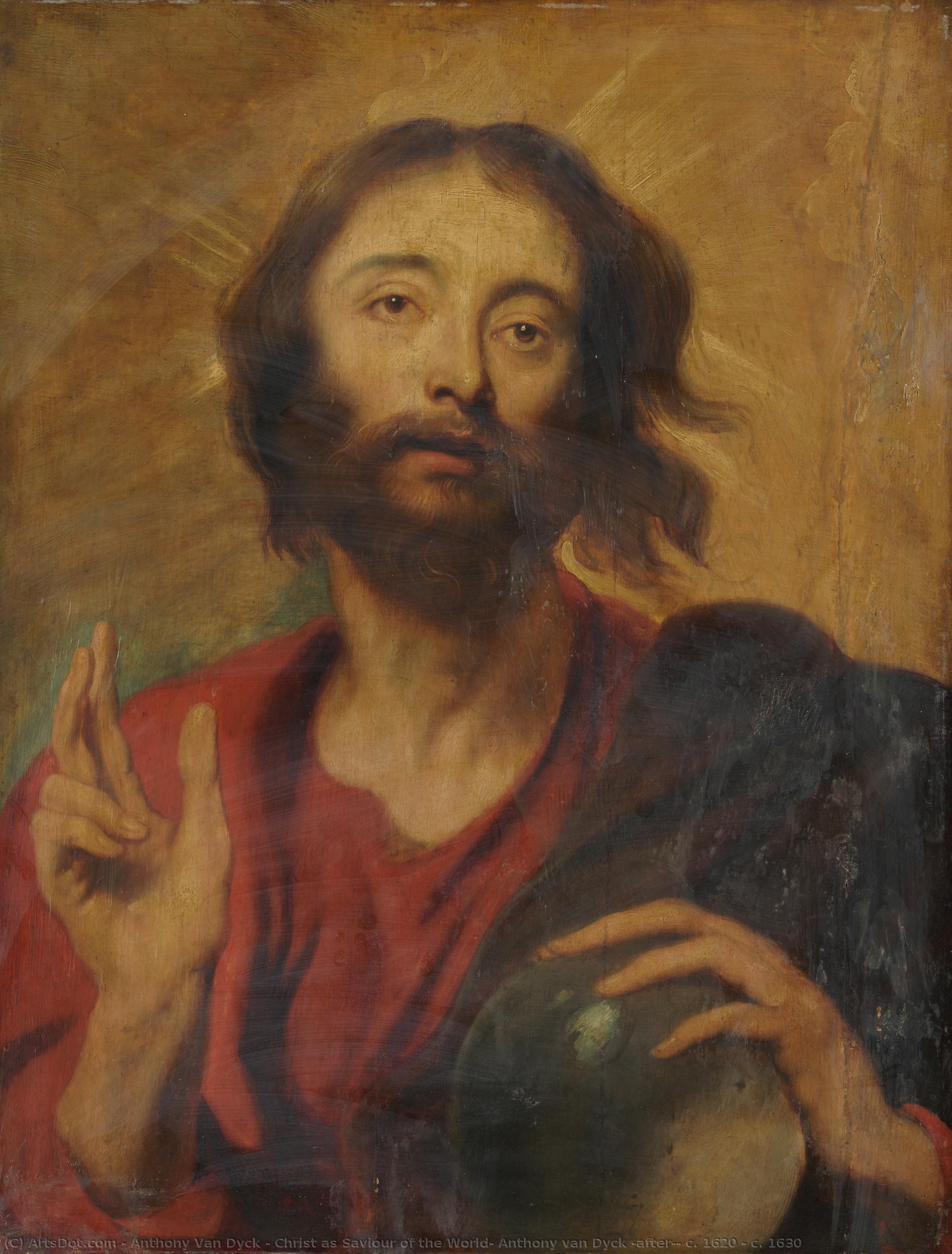 Christ As Saviour Of The World, Anthony Van Dyck (after), C. 1620 - C. 1630 — Sir Anthony Van Dyck