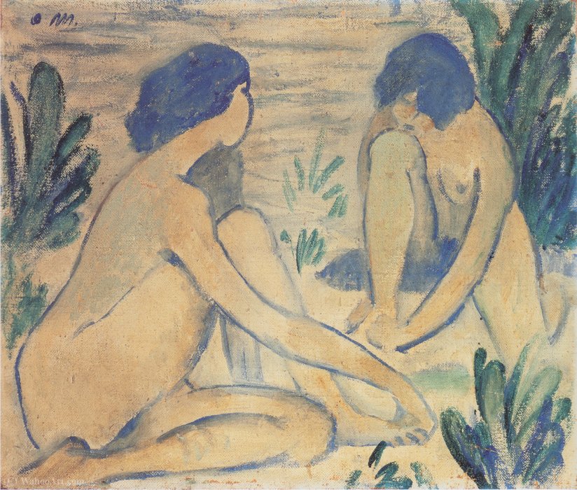 Blue Bathers — Otto Mueller