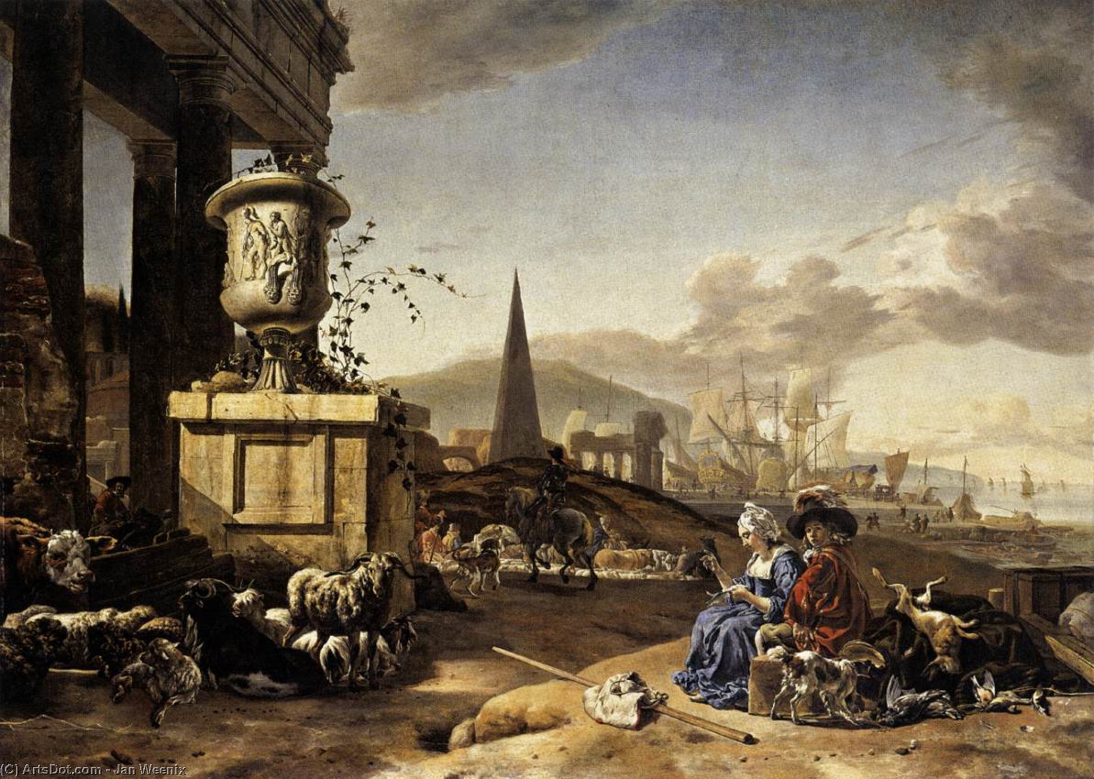 İtalyan Limanı — Jan Weenix