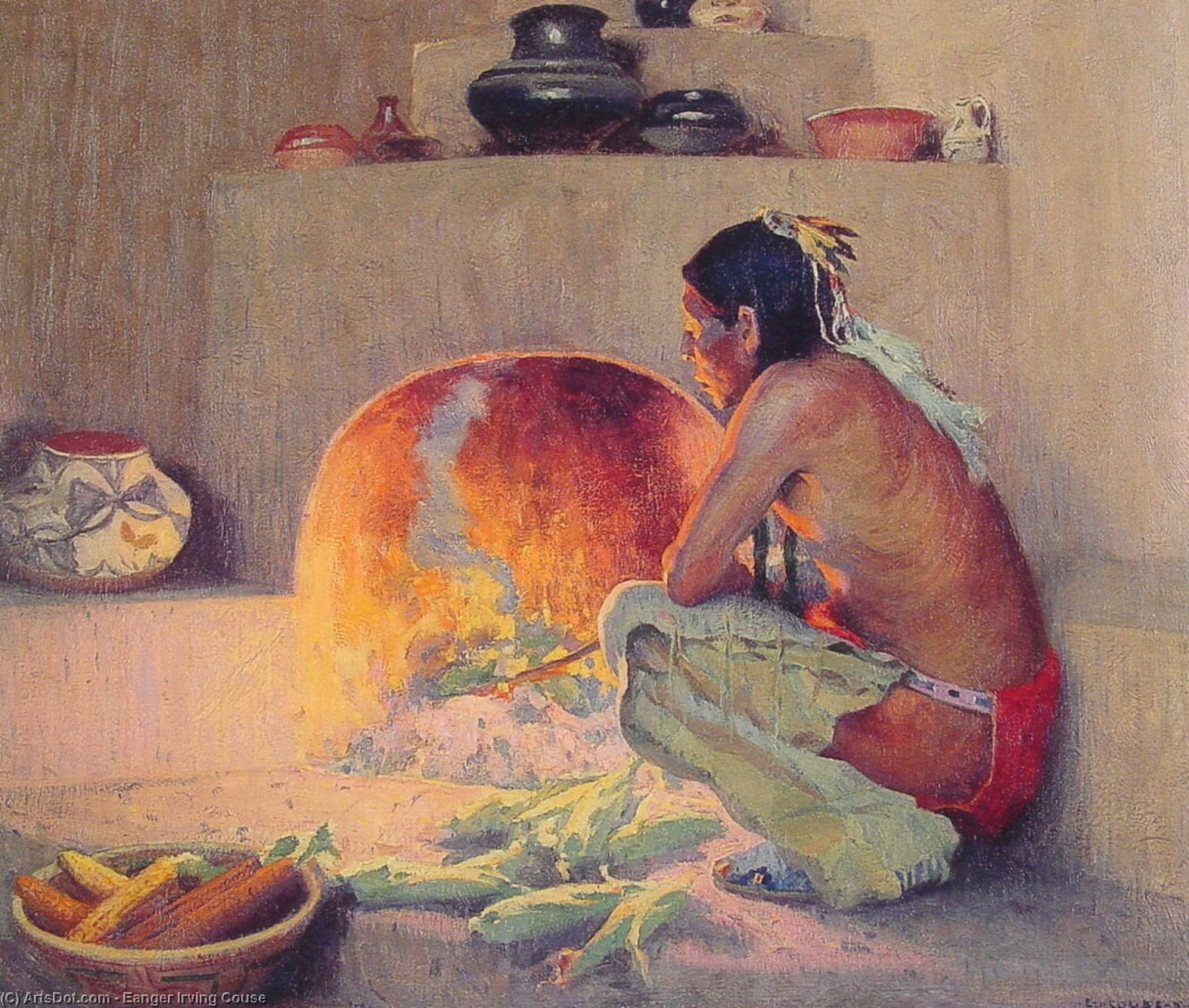 By The Fire — Eanger Irving Couse
