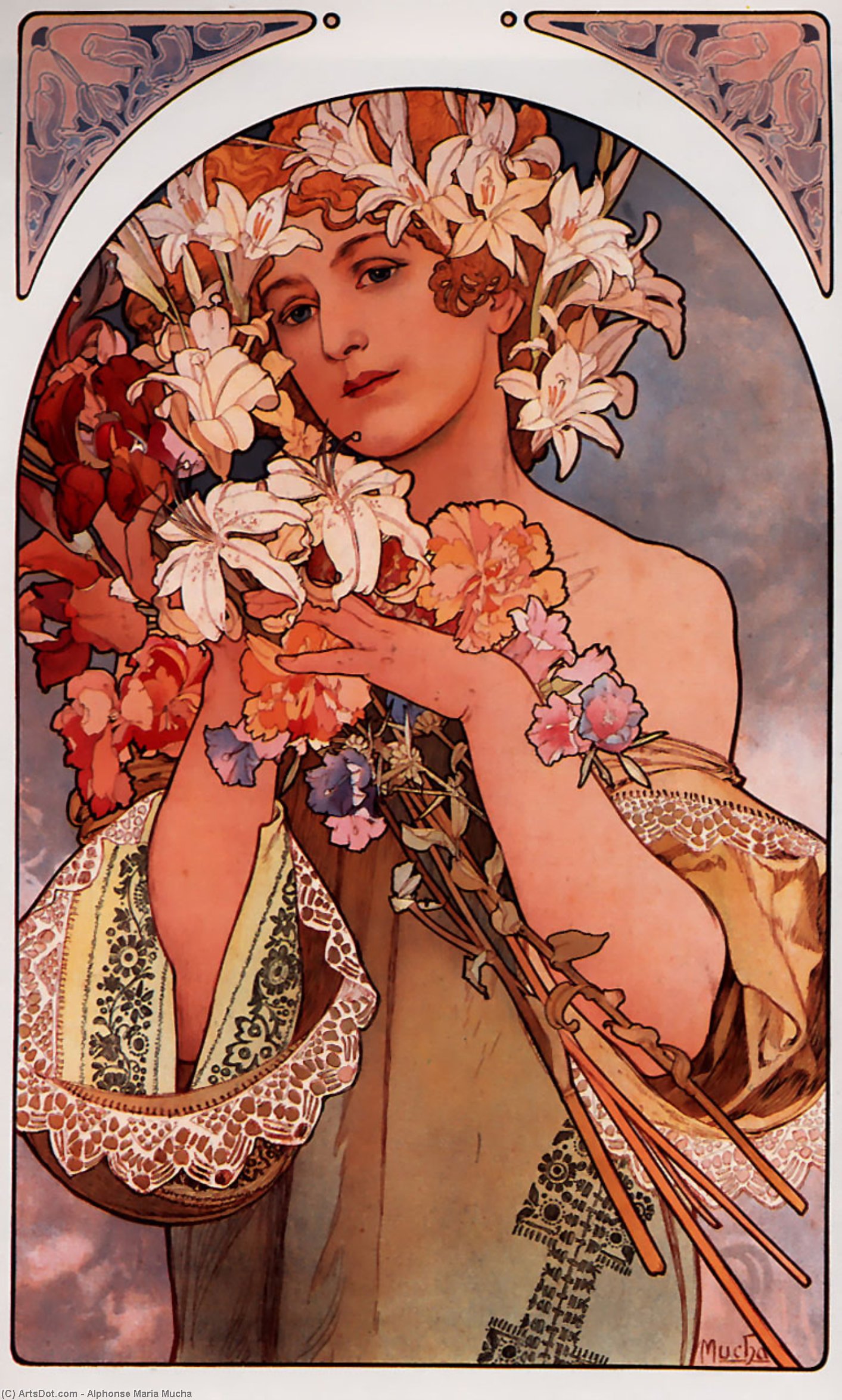Flower Litho — 알폰스 무하