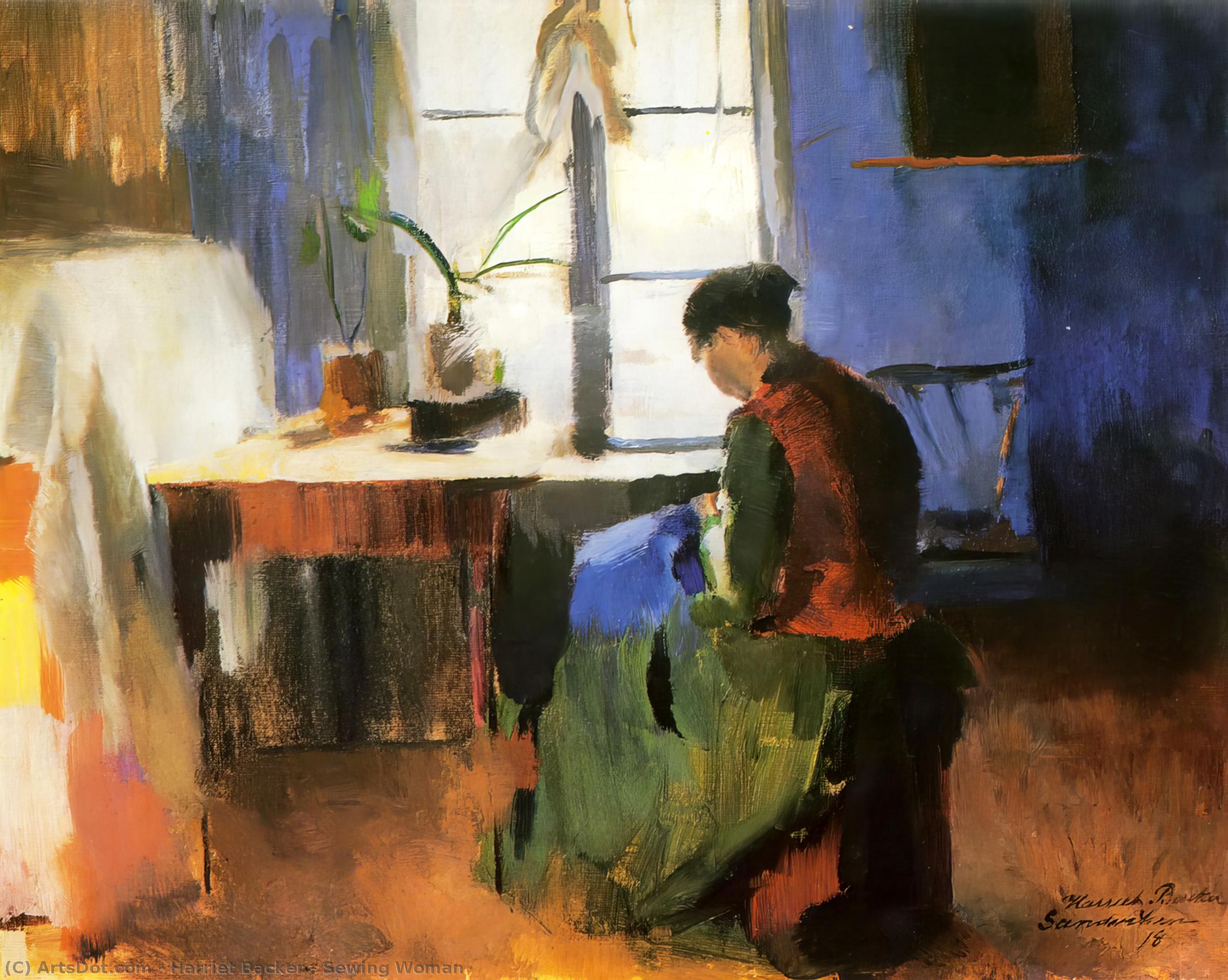 Sewing Woman — 해리엇 배커