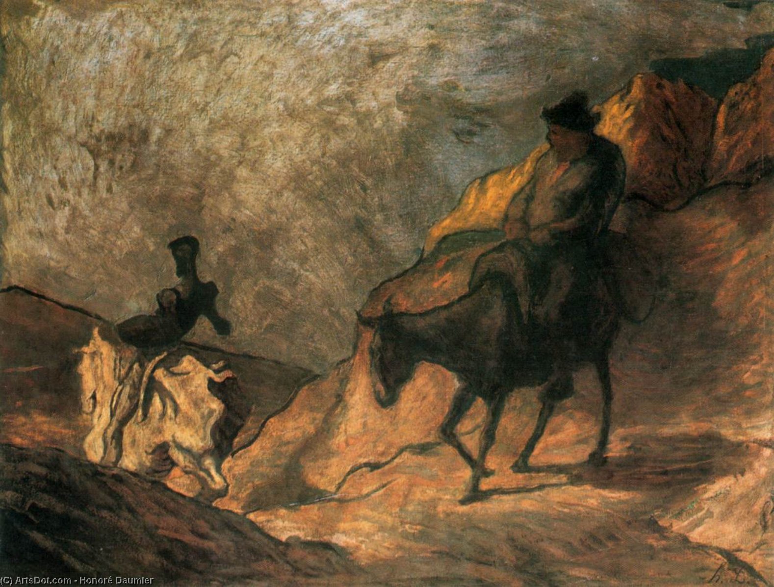 Don Chisciotte E Sancho Panza — Honoré Daumier