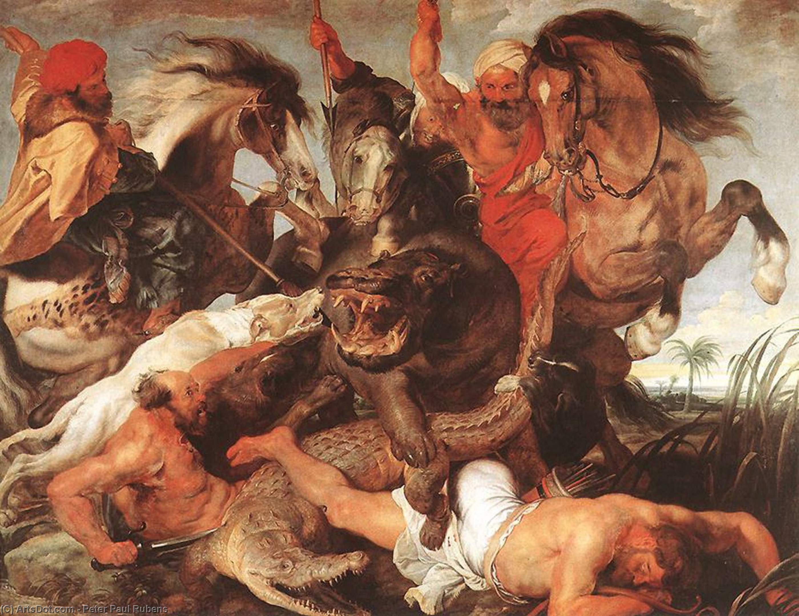 Hippopotamus And Crocodile Hunt — Peter Paul Rubens