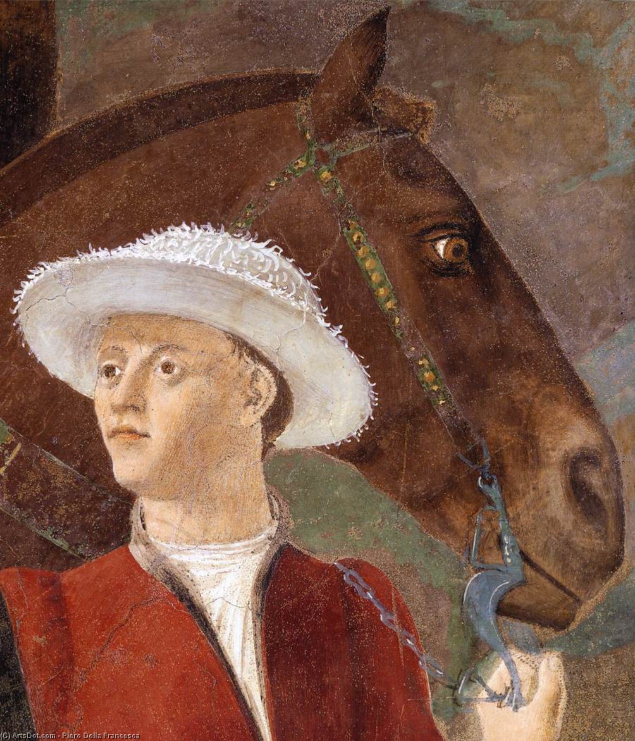 Procesí Trůna Šebesty (detail) — Piero Della Francesca