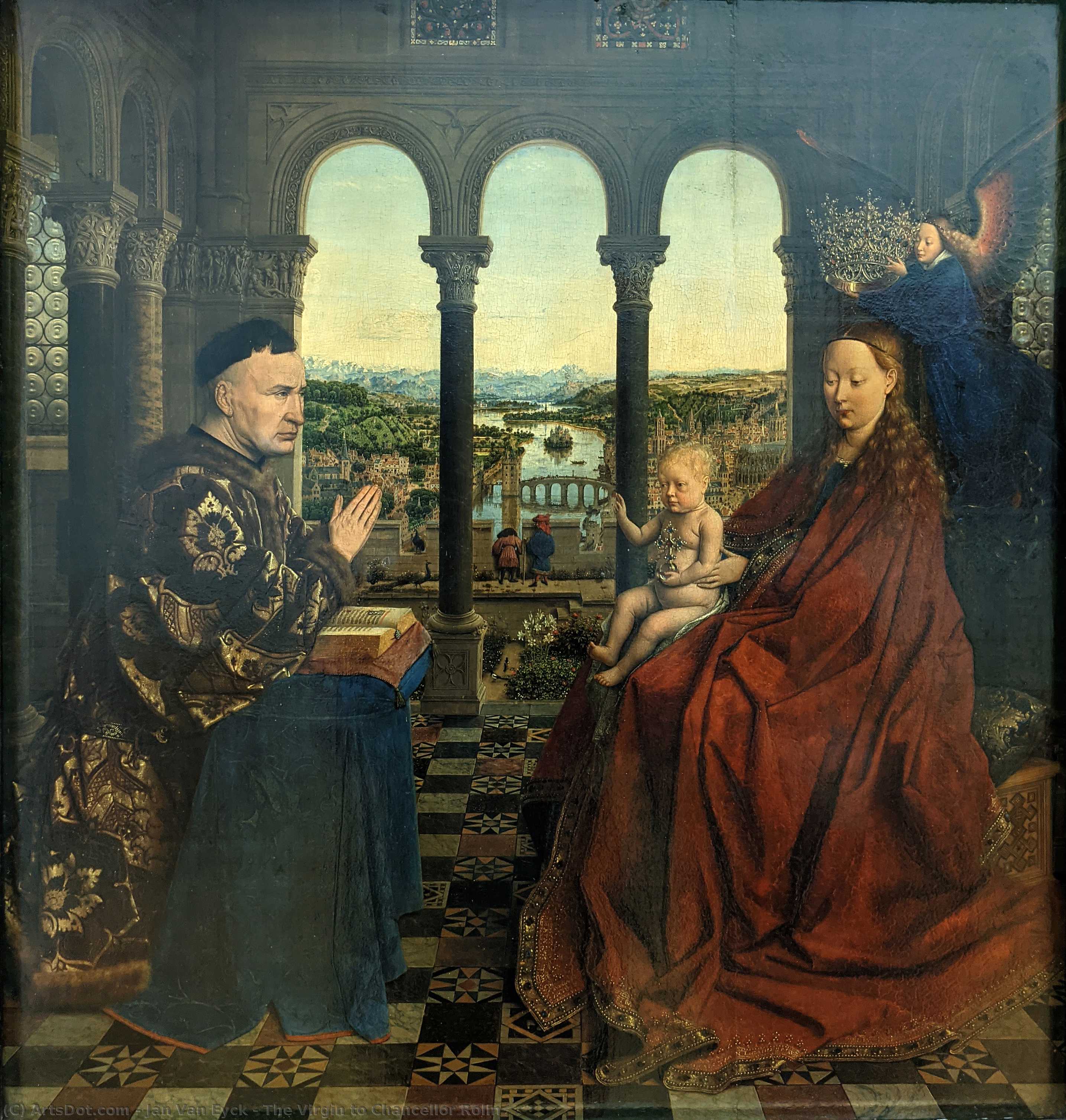 Jomfruen Med Kansler Rolin — Jan Van Eyck