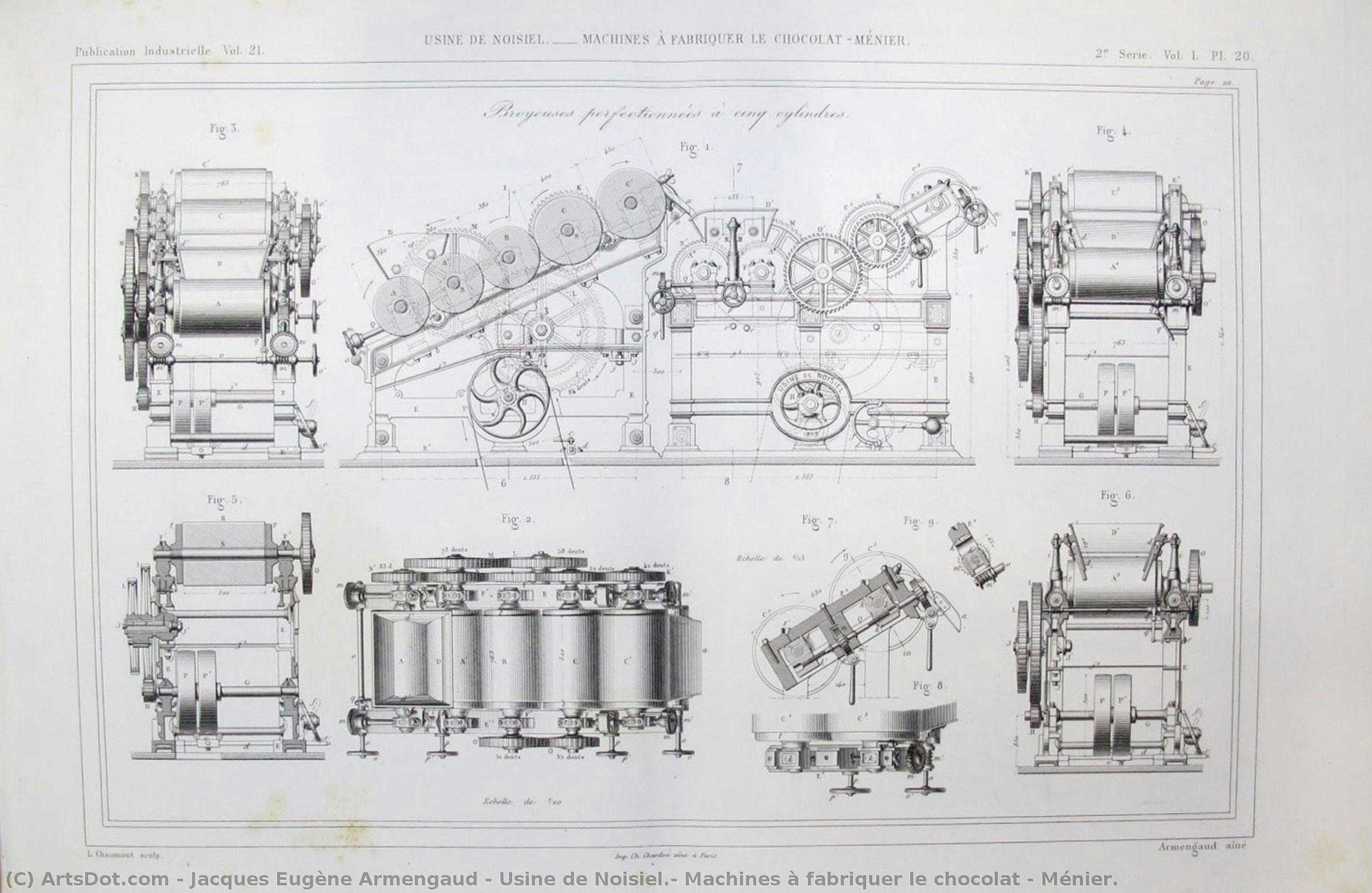 Usine De Noisiel.- Machines À Fabriquer Le Chocolat – Ménier. — Jacques Eugène Armengaud